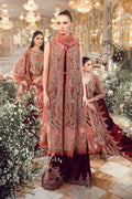 Maria B | Mbroidered Wedding Edition 23 | Salmon Pink BD-2701 - House Of Hania
