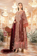 Maria B | Mbroidered Wedding Edition 23 | Salmon Pink BD-2701 - House Of Hania