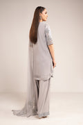 Maria B | Modern Archives | 3 Piece Embroidered Chiffon Suit - House Of Hania