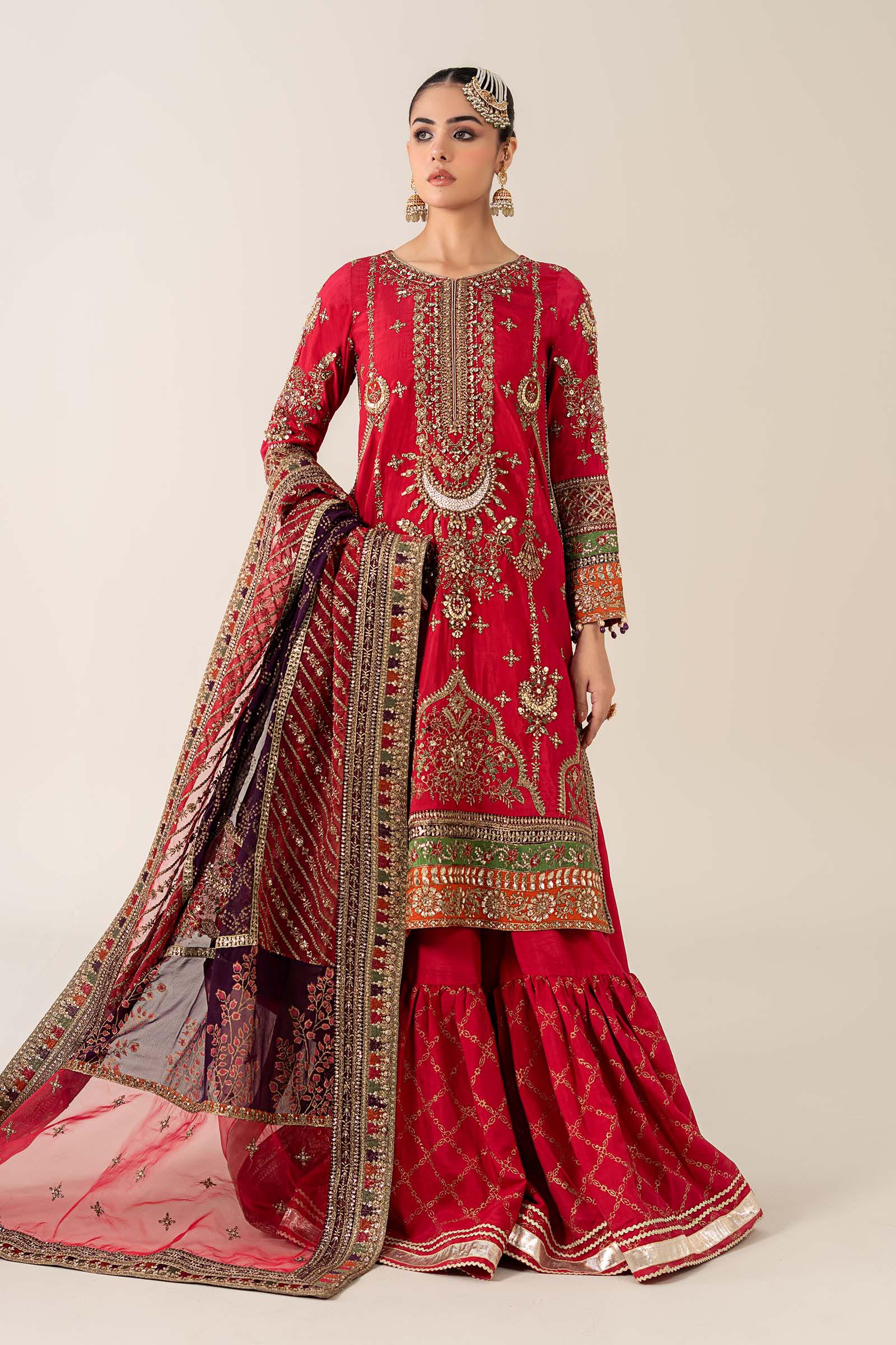 Maria B | Pre Fall 25 | Bamber Raw Silk Suit 14 - House Of Hania