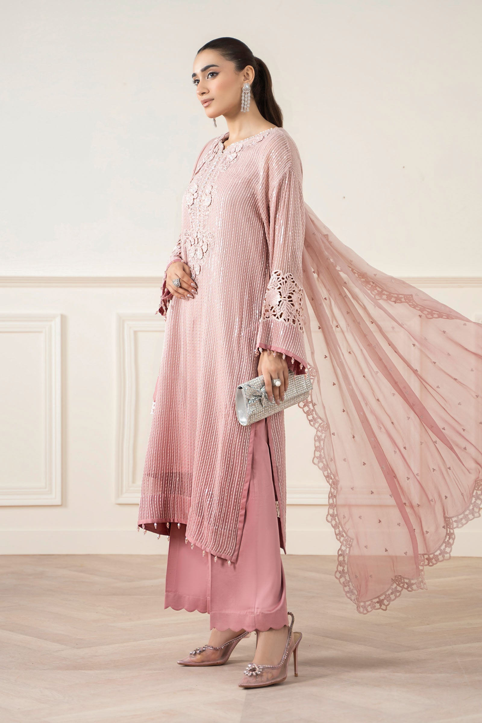 Maria B | Pre Fall 25 | Chiffon Suit 08 - House Of Hania