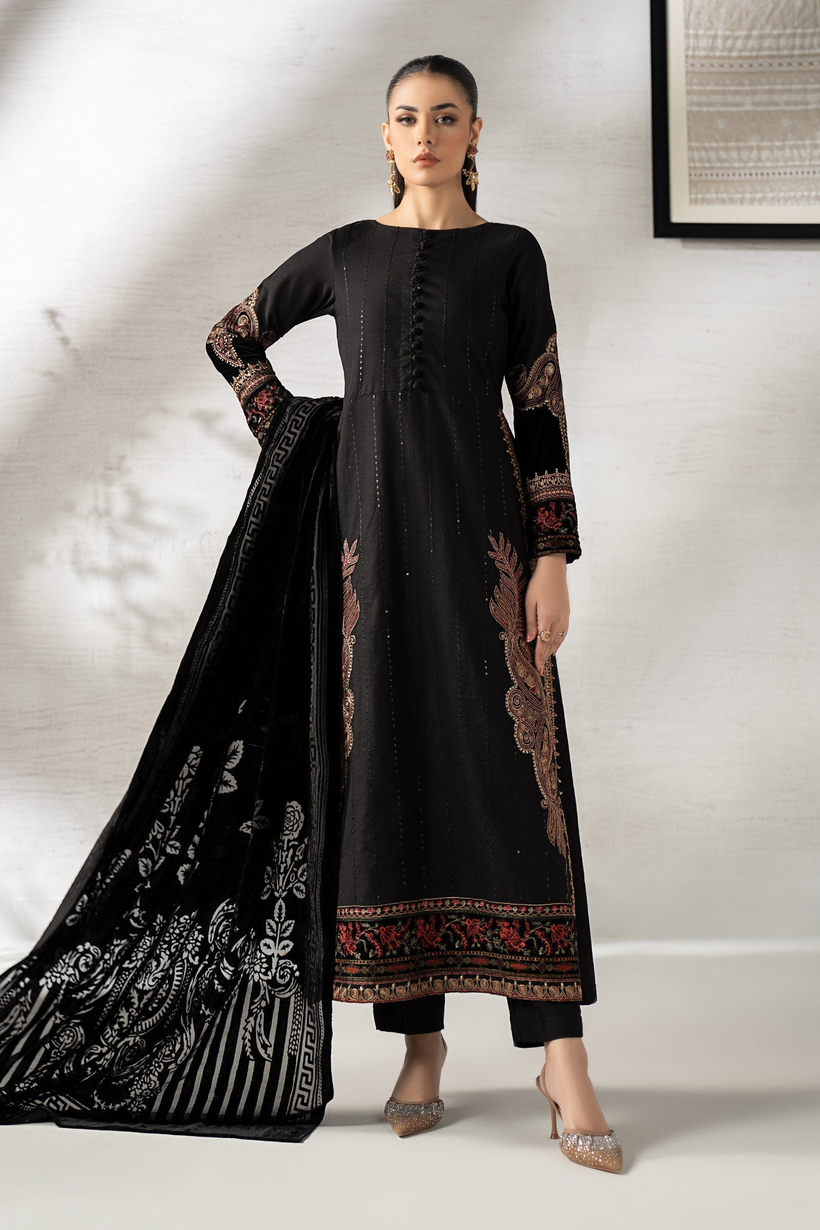 Maria B | Pre Fall 25 | DW-W24-146R1-Black - House Of Hania