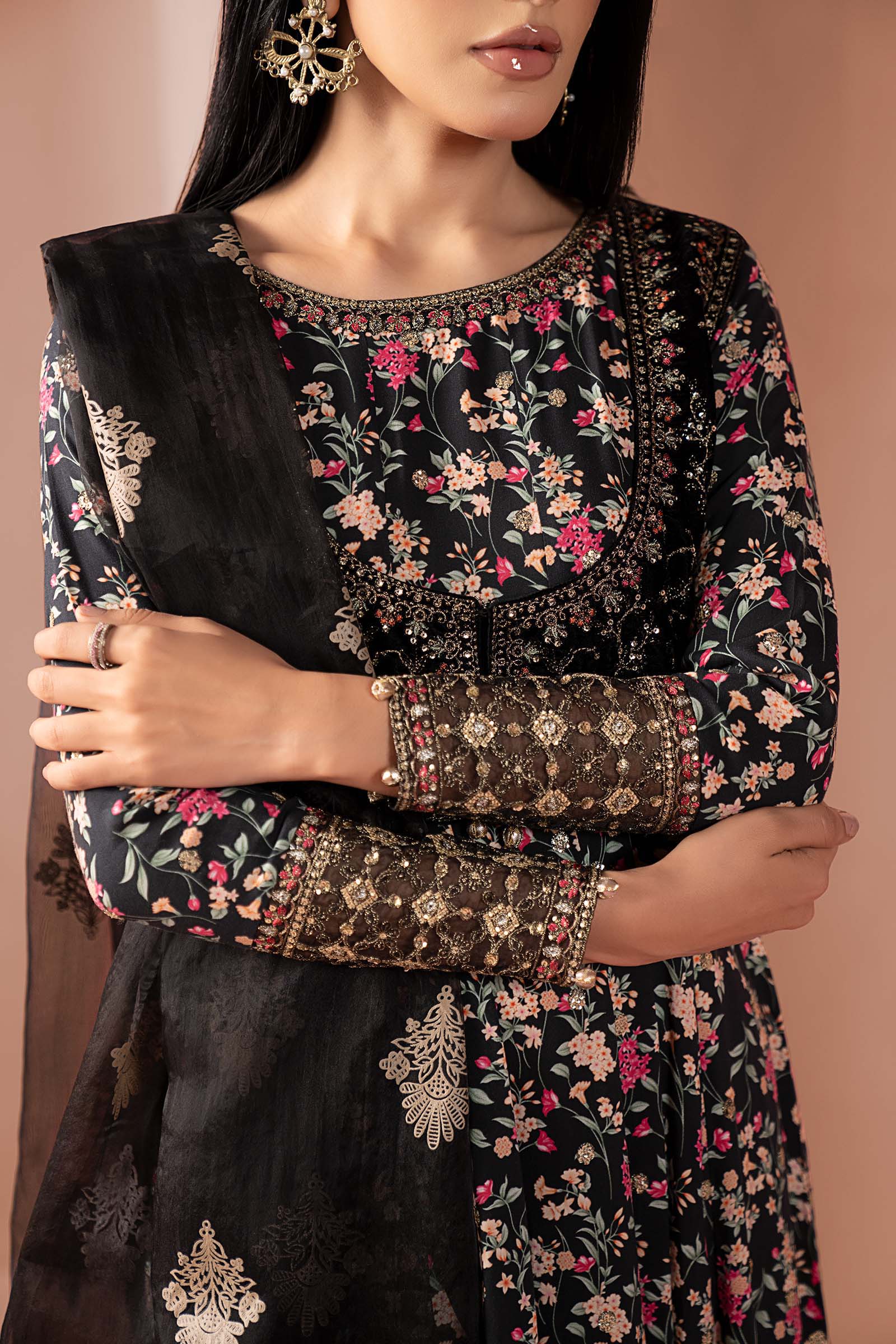 Maria B | Pre Fall 25 | DW-W24-152R1-Black - House Of Hania