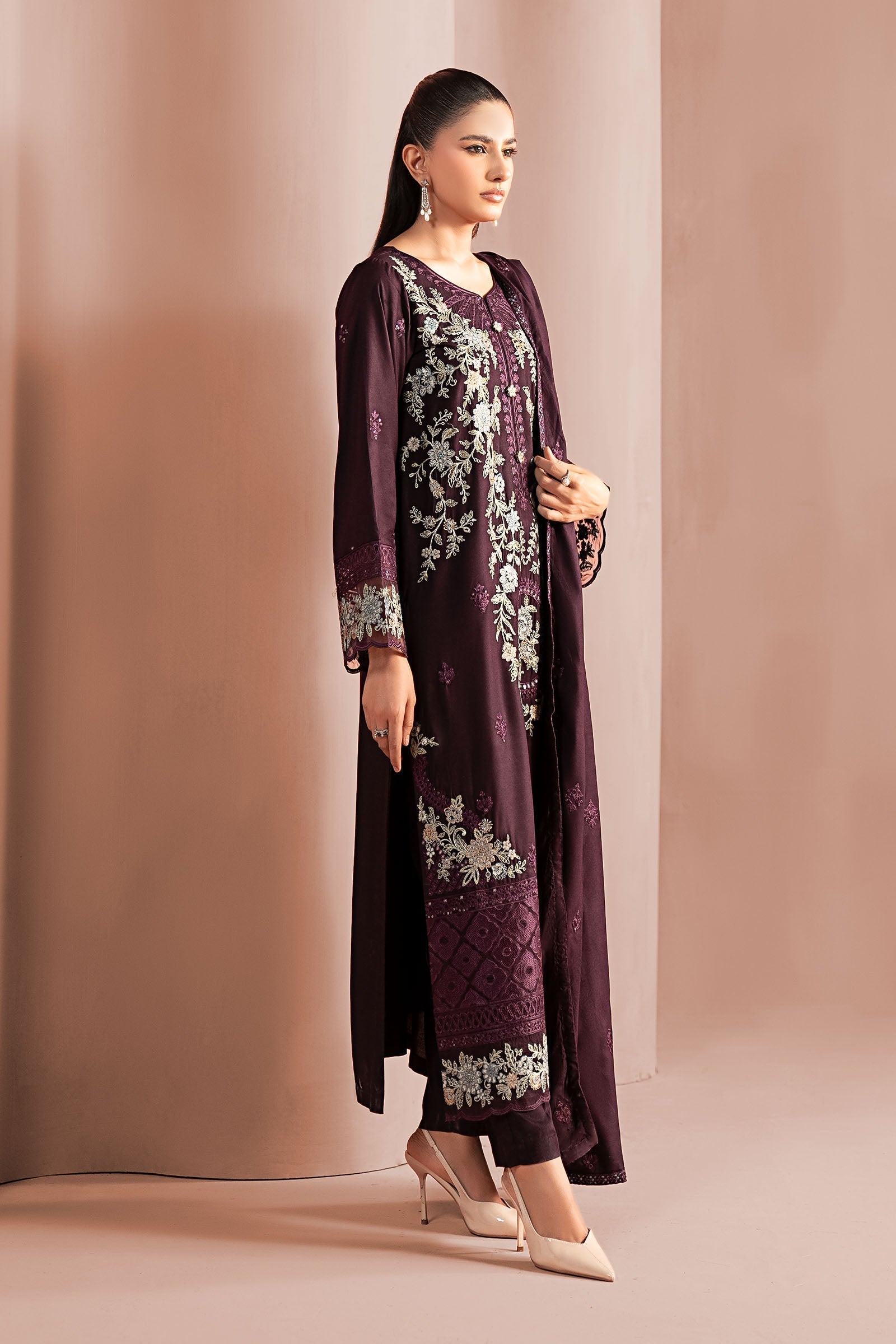 Maria B | Pre Fall 25 | DW-W24-20R1-Purple - House Of Hania