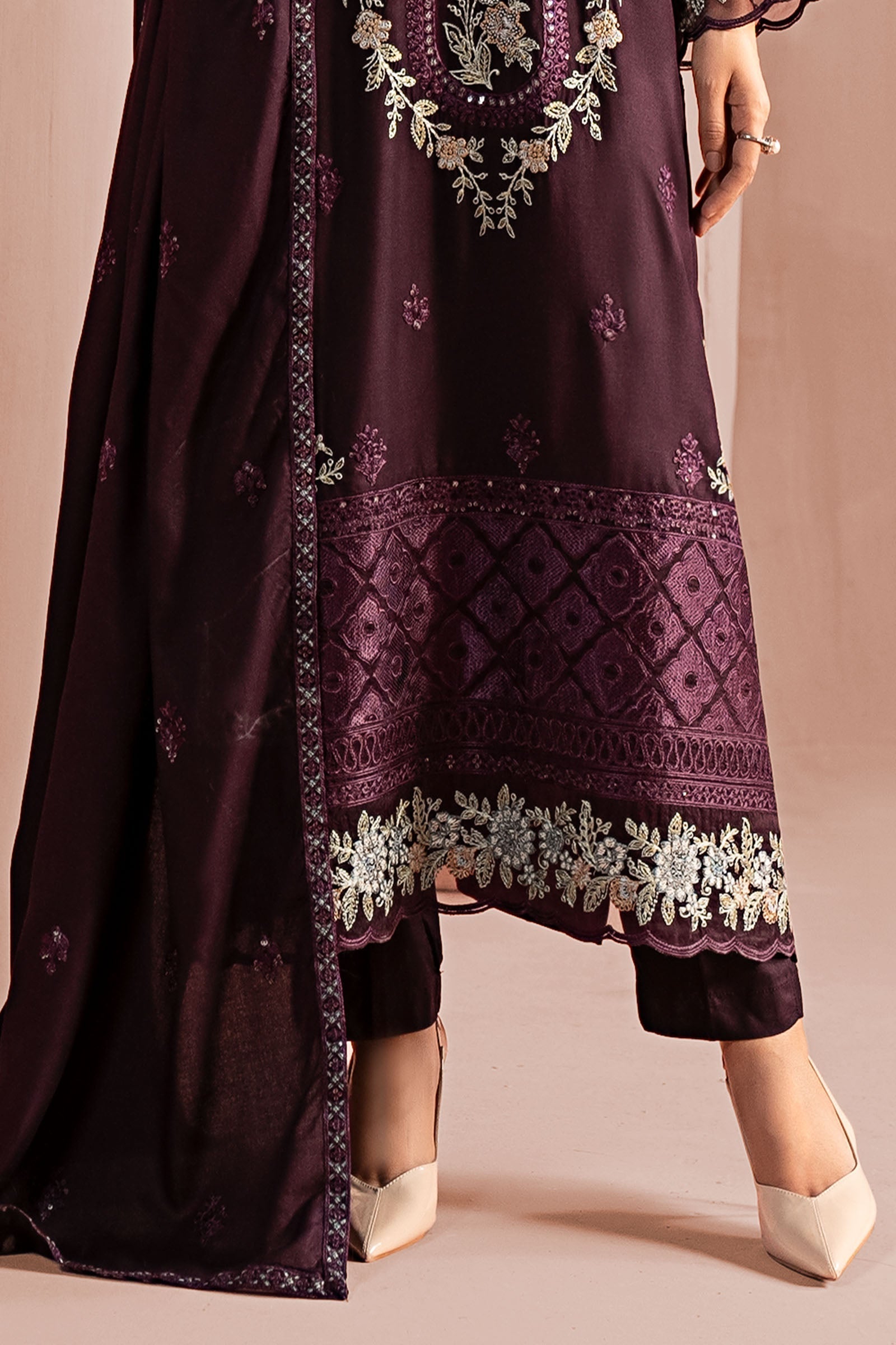 Maria B | Pre Fall 25 | DW-W24-20R1-Purple - House Of Hania