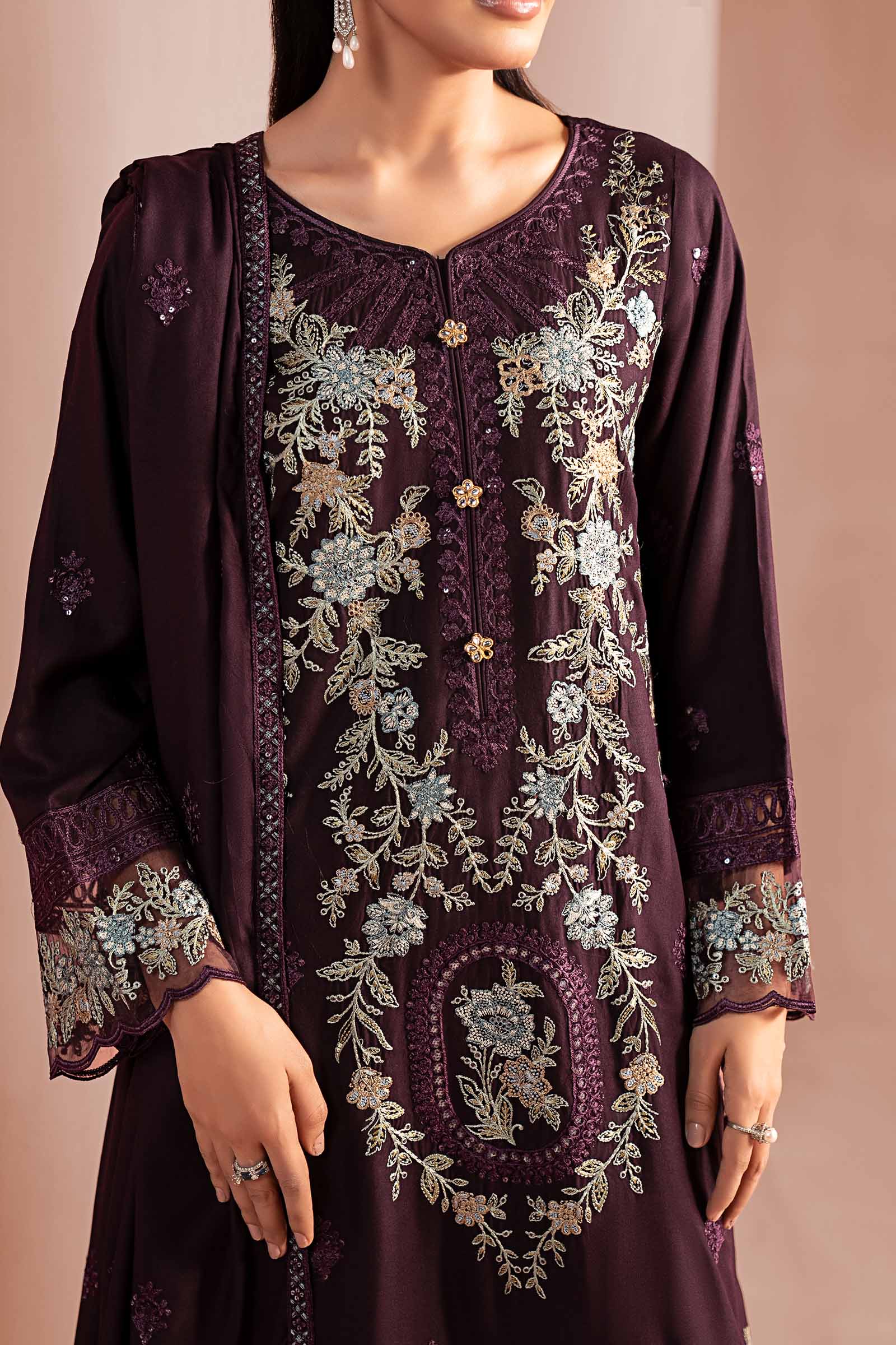 Maria B | Pre Fall 25 | DW-W24-20R1-Purple - House Of Hania