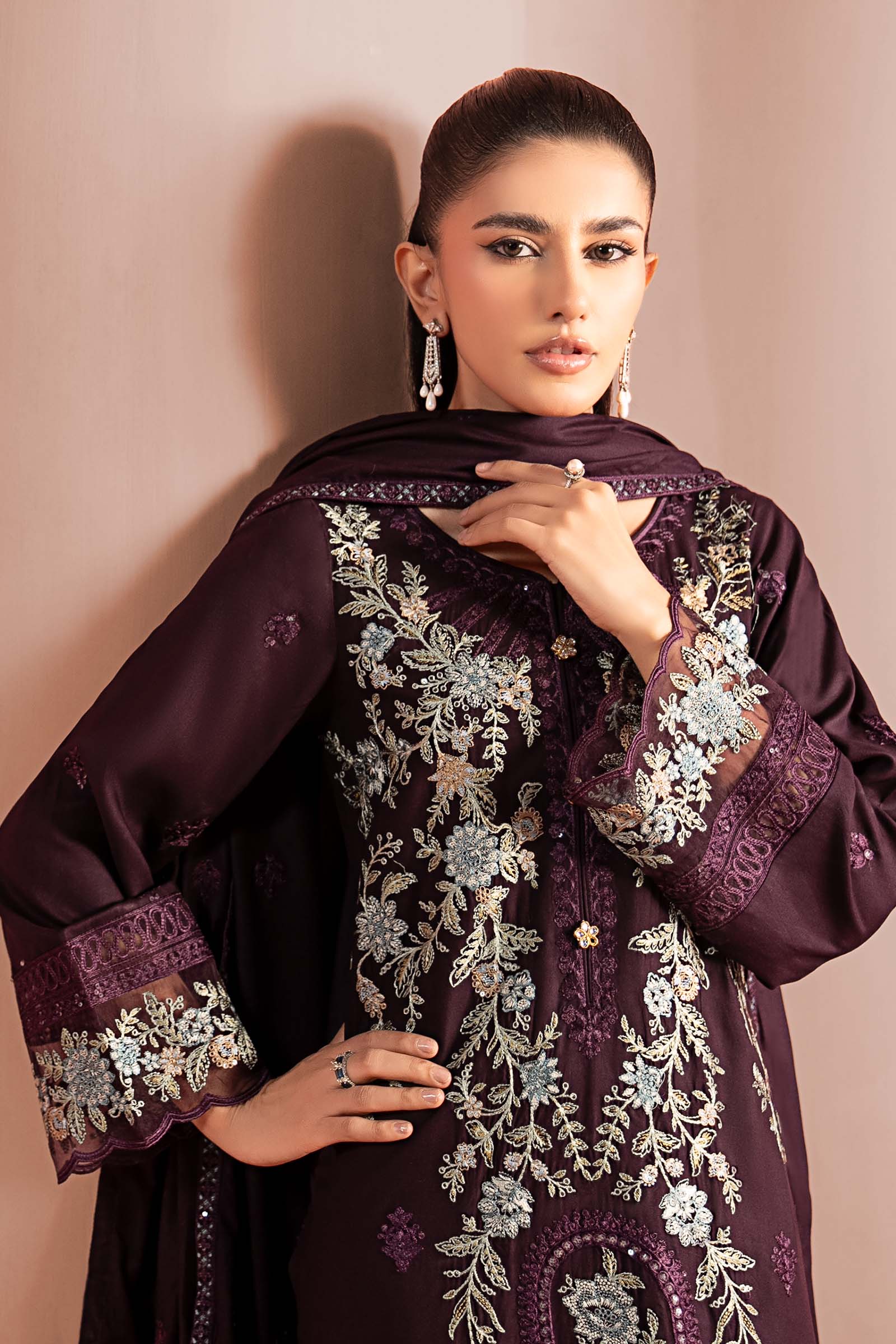 Maria B | Pre Fall 25 | DW-W24-20R1-Purple - House Of Hania