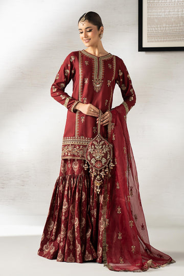 Maria B | Pre Fall 25 | DW-W24-25R1-Maroon - House Of Hania