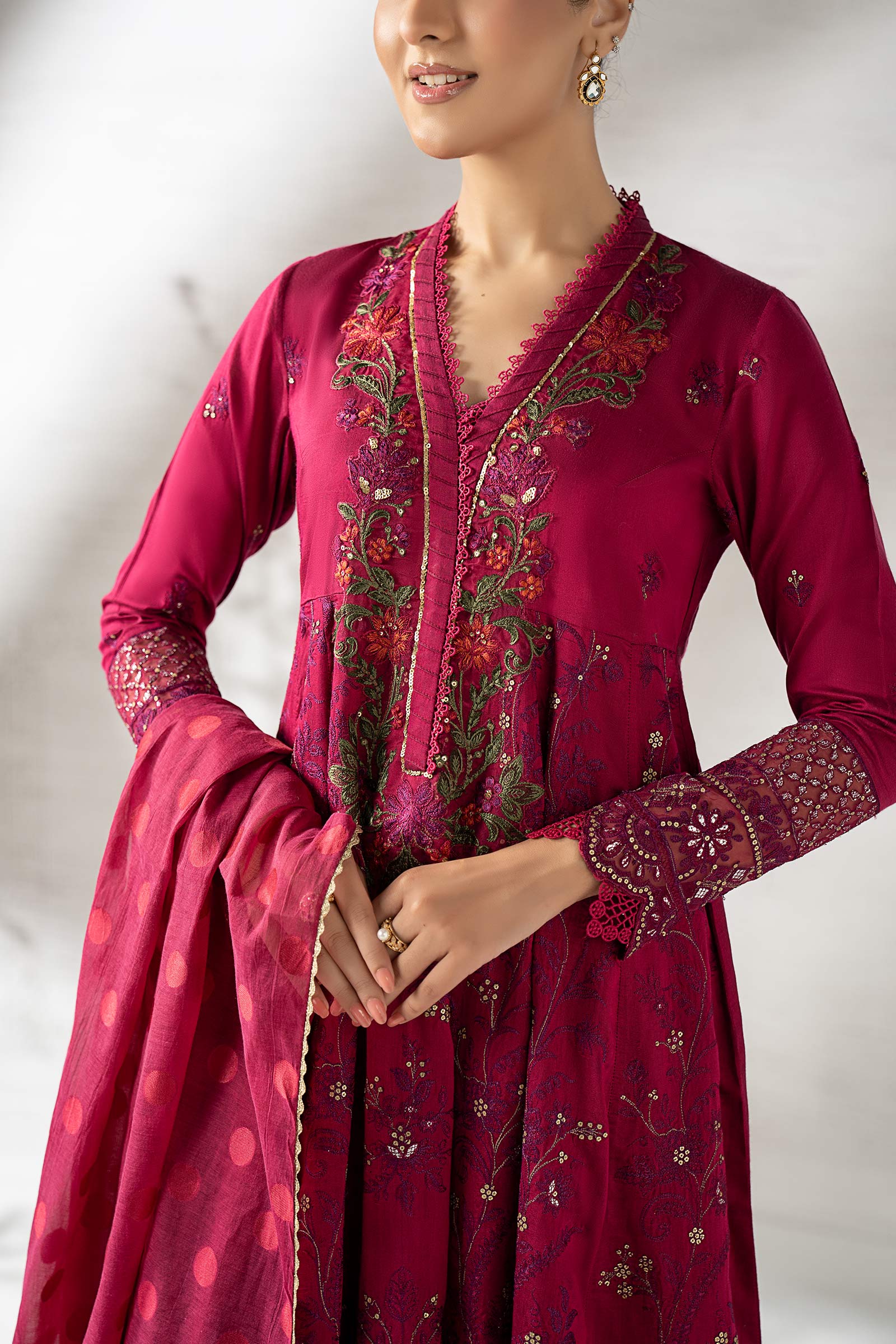 Maria B | Pre Fall 25 | DW-W25-04-Pink - House Of Hania