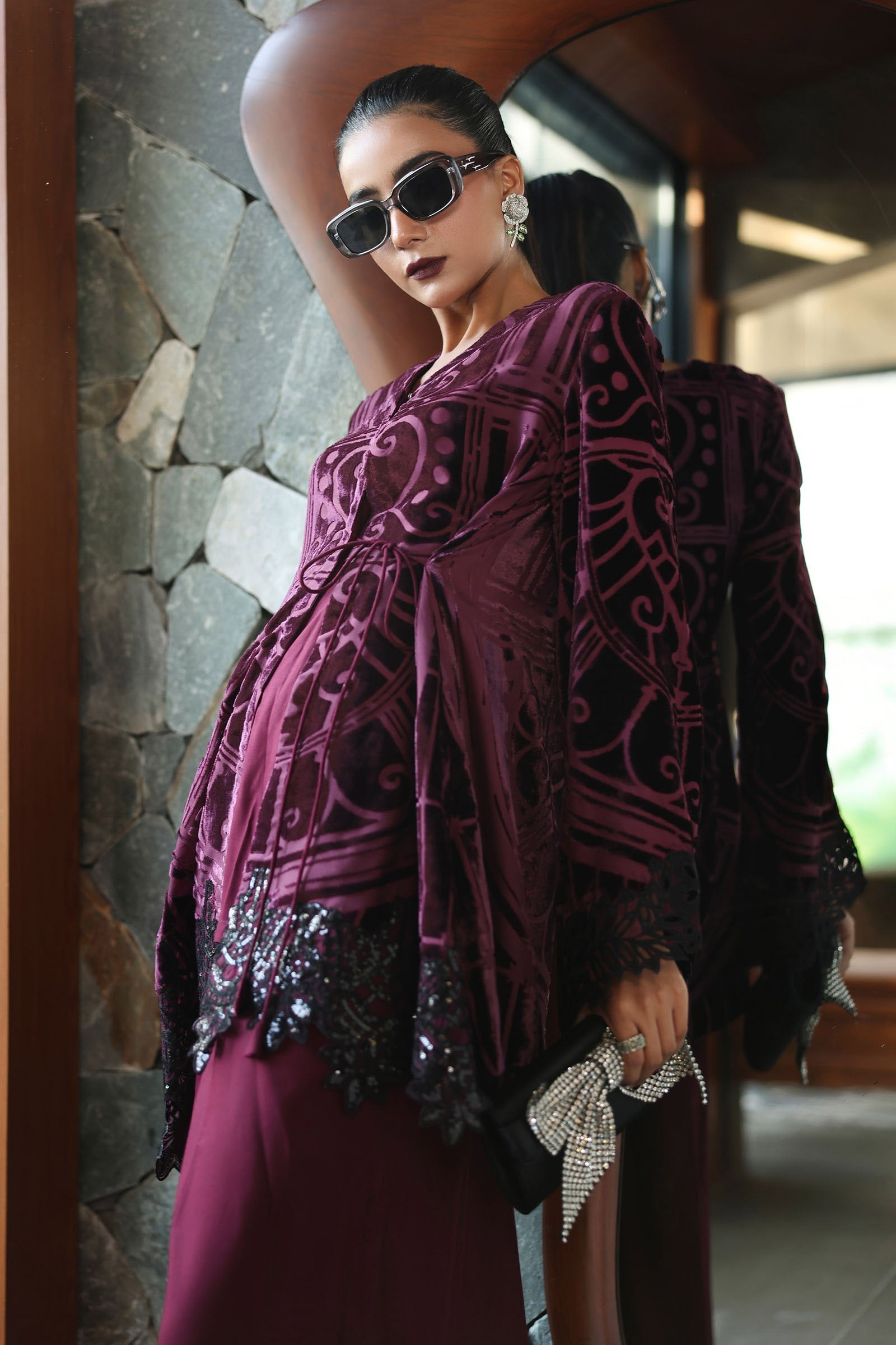 Maria B | Pre Fall 25 | DW-W25-12-Purple - House Of Hania