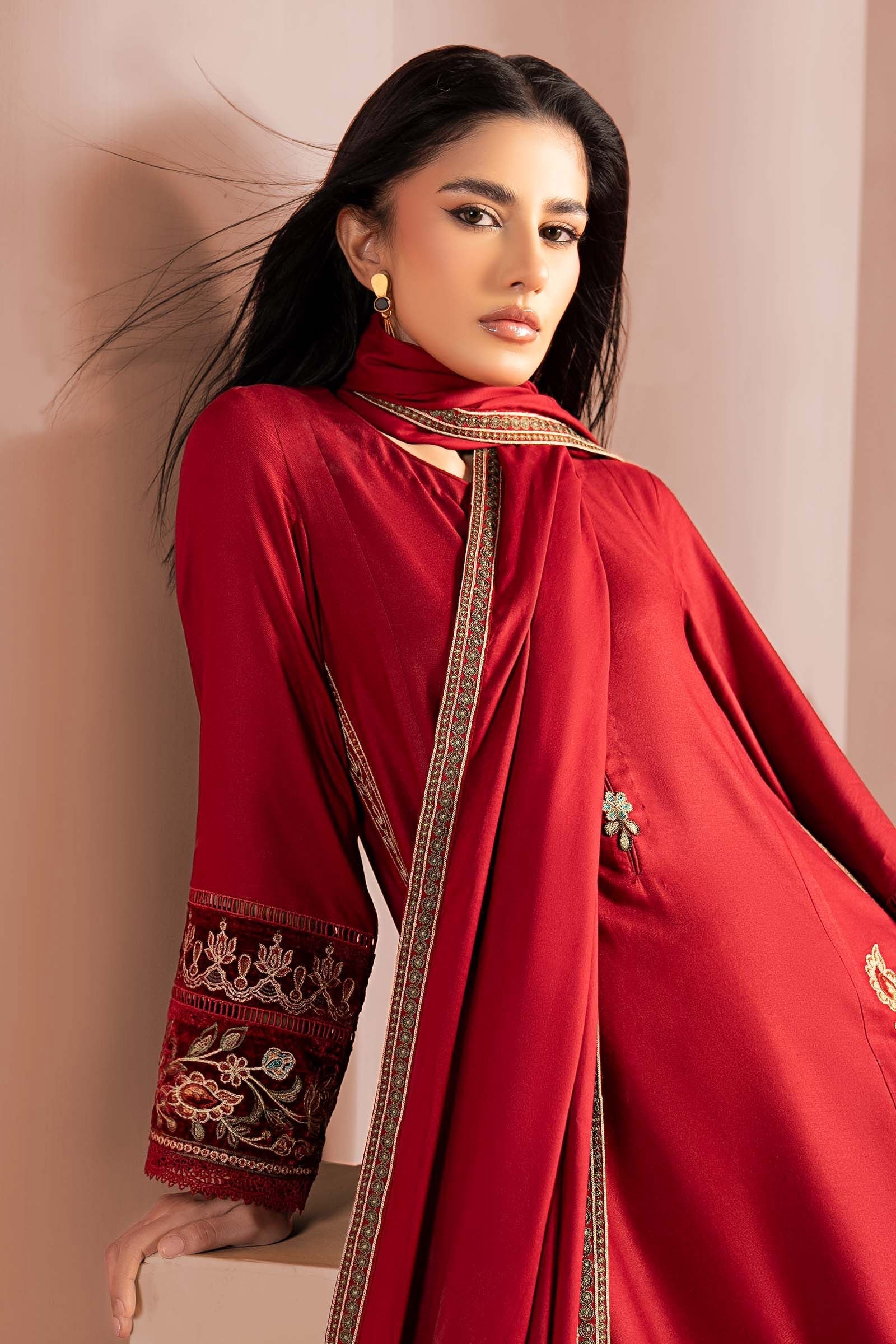 Maria B | Pre Fall 25 | DW-W25-36-Red - House Of Hania