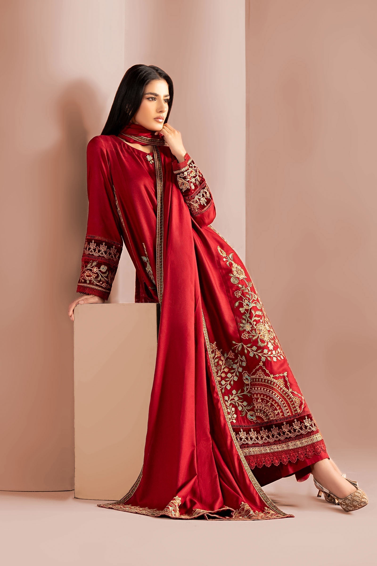 Maria B | Pre Fall 25 | DW-W25-36-Red - House Of Hania