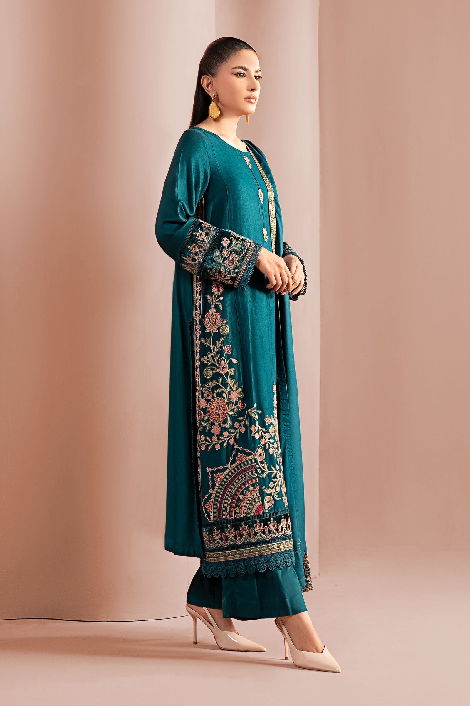 Maria B | Pre Fall 25 | DW-W25-36-Teal - House Of Hania