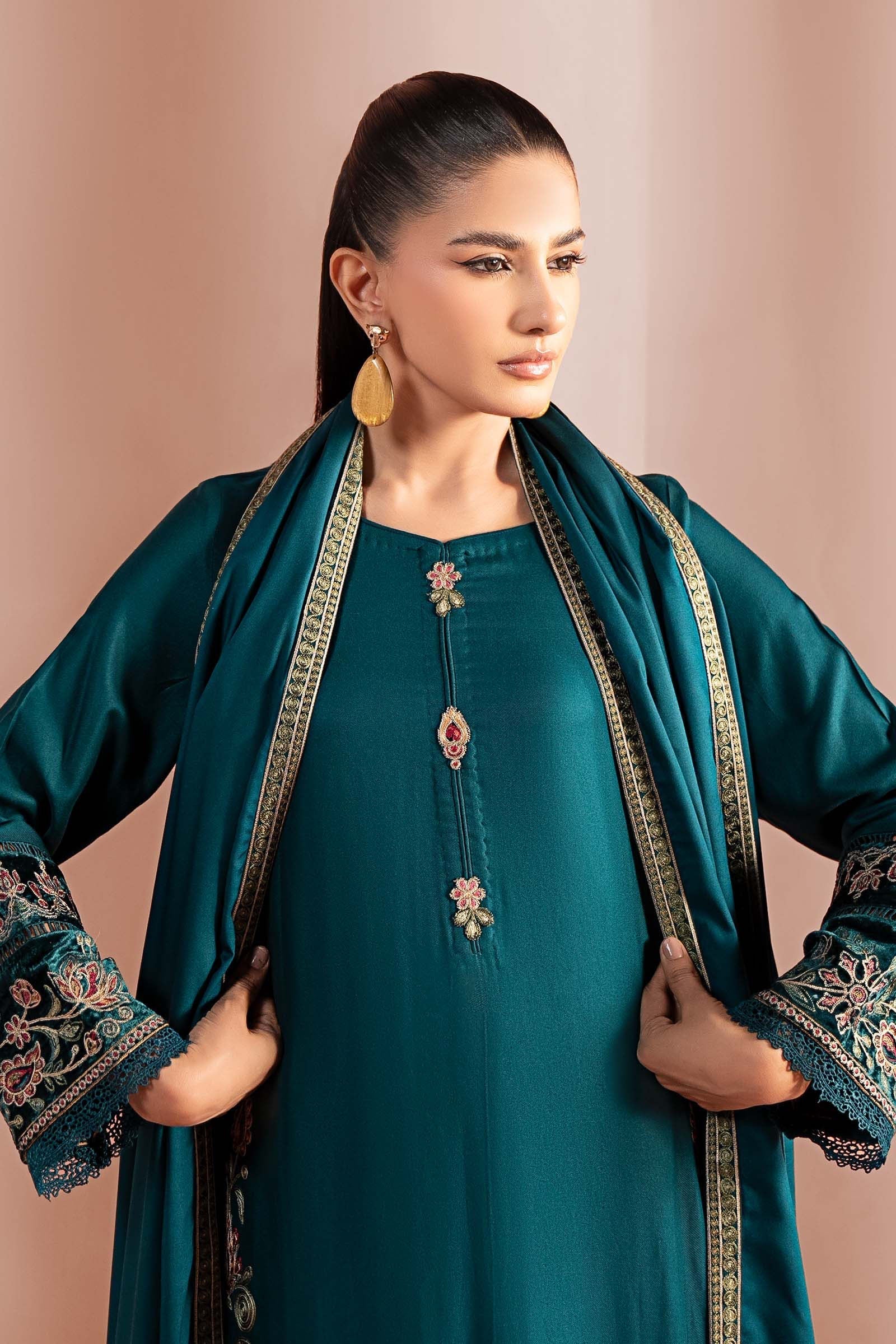 Maria B | Pre Fall 25 | DW-W25-36-Teal - House Of Hania