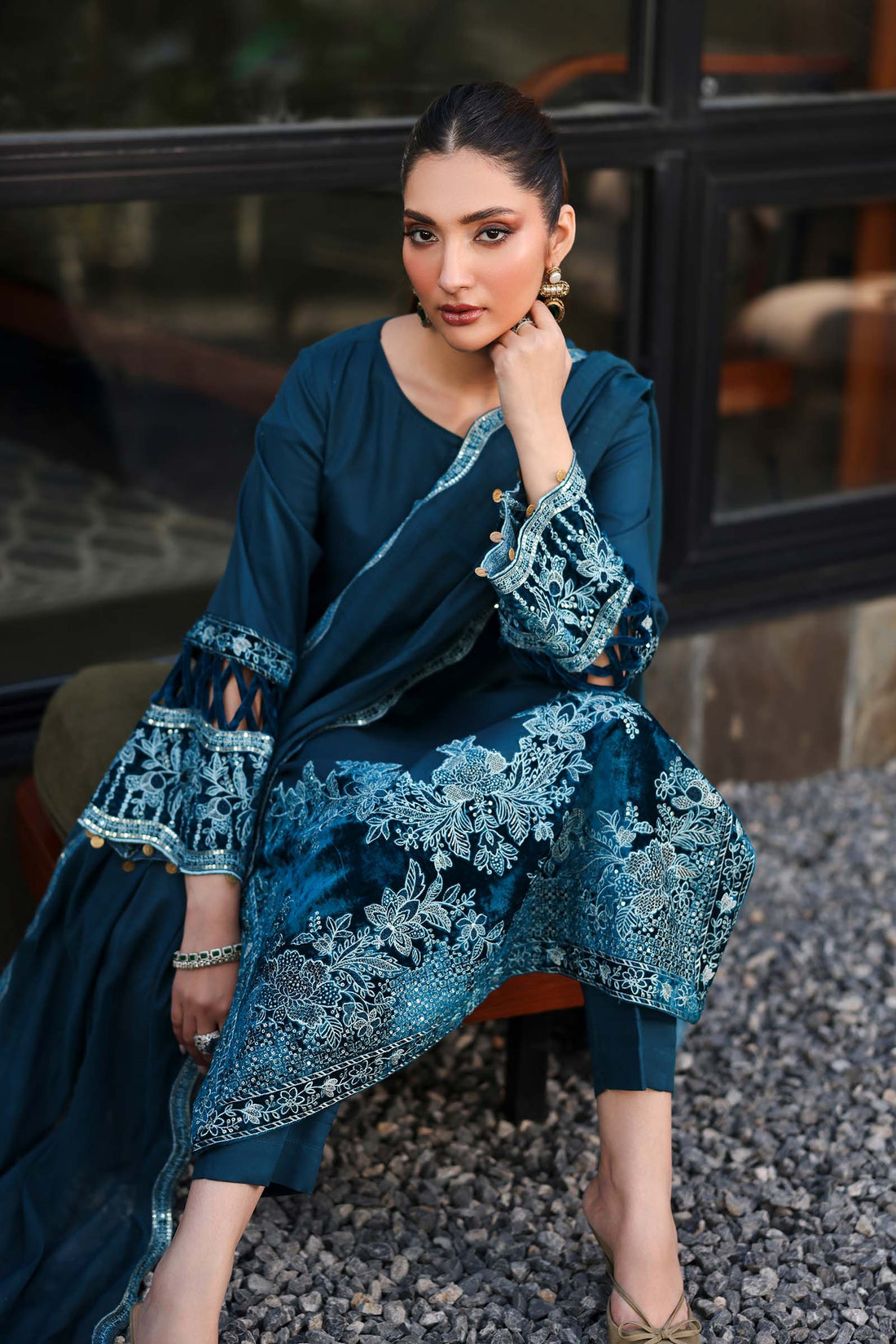 Maria B | Pre Fall 25 | DW-W25-48-Teal - House Of Hania