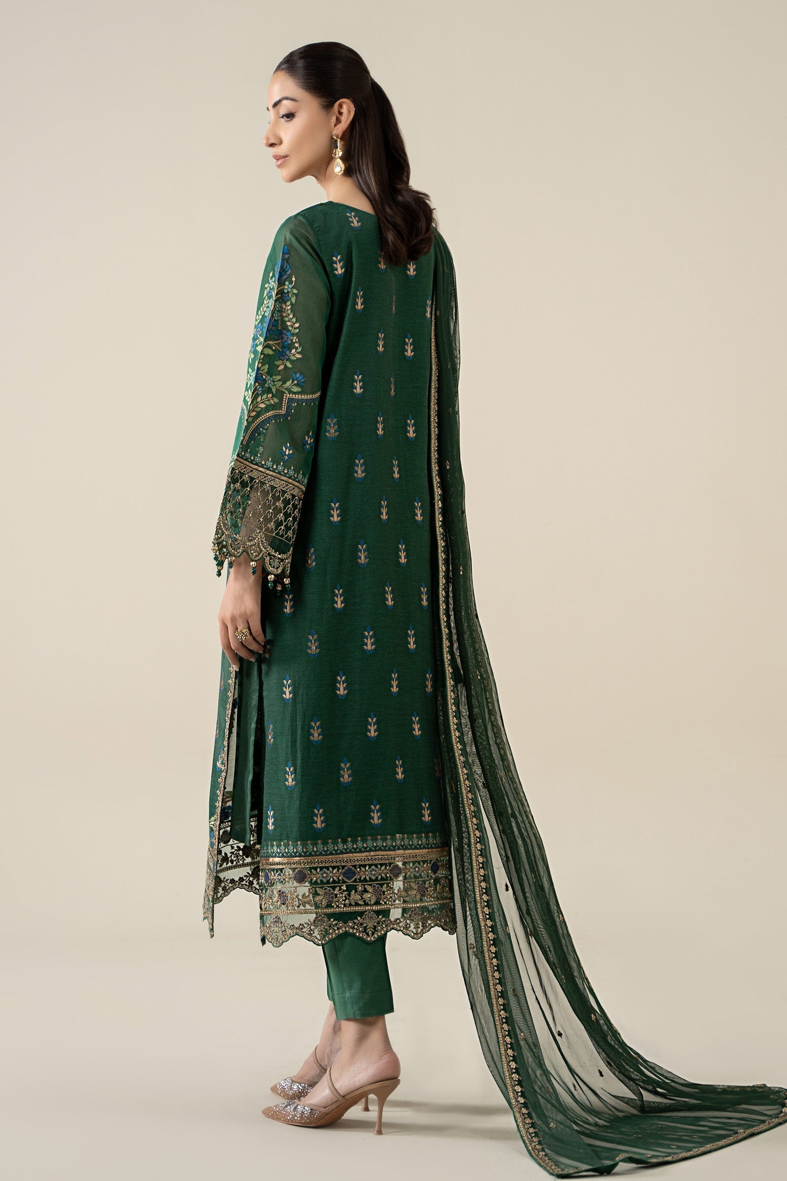 Maria B | Pre Fall 25 | Jacquard Suit 21 - House Of Hania