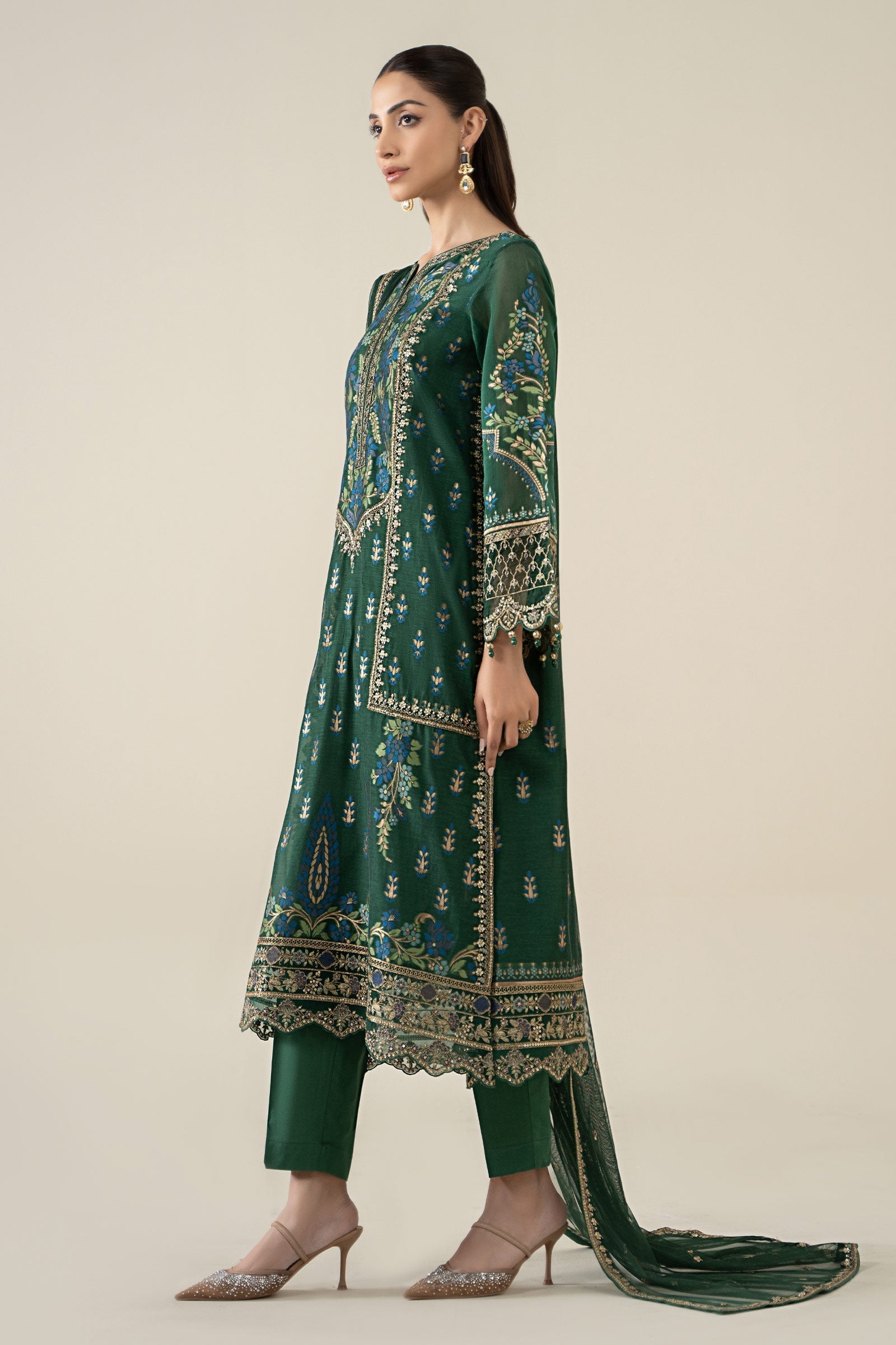 Maria B | Pre Fall 25 | Jacquard Suit 21 - House Of Hania