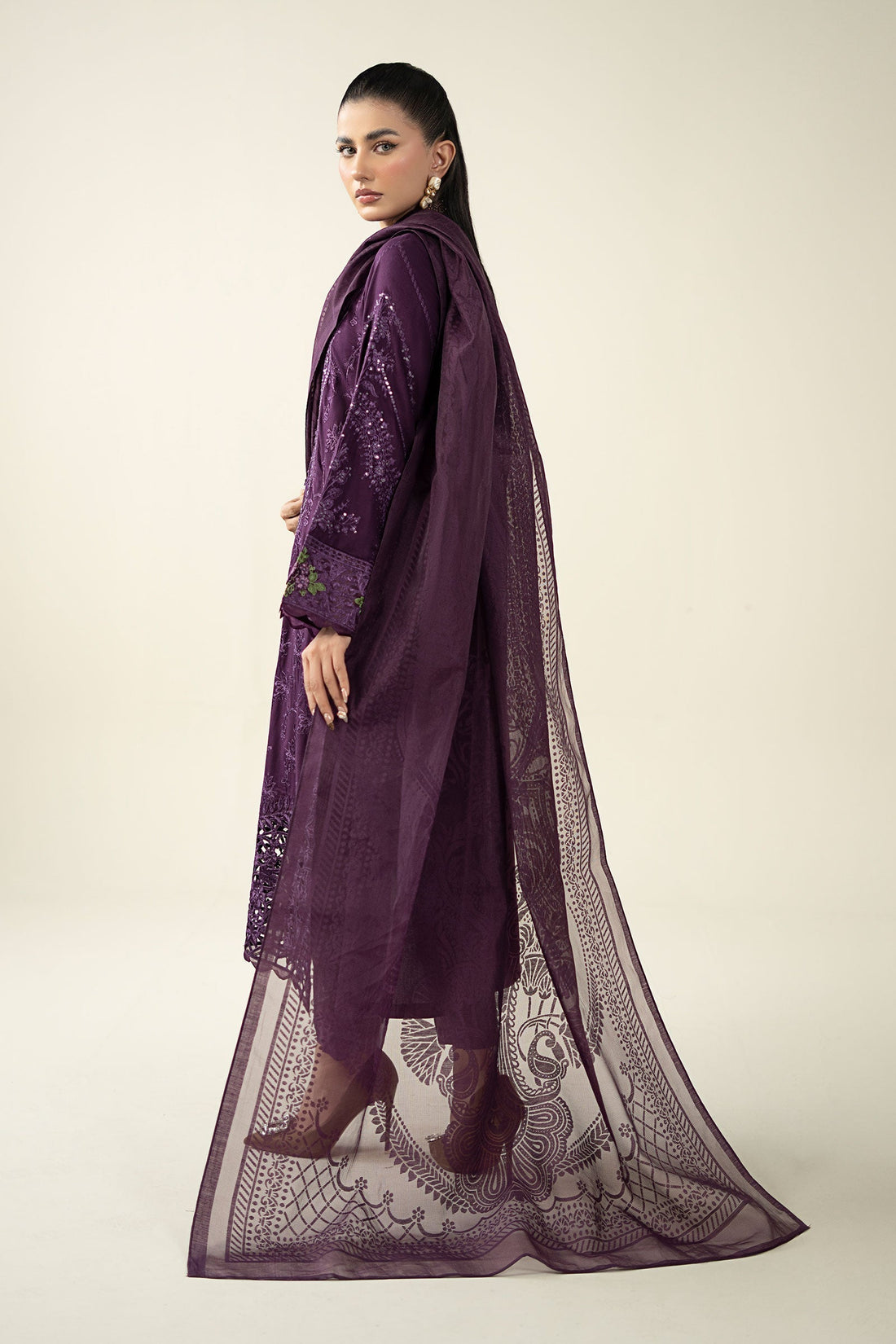 Maria B | Pre Fall 25 | Linen Suit- W25-74 - House Of Hania