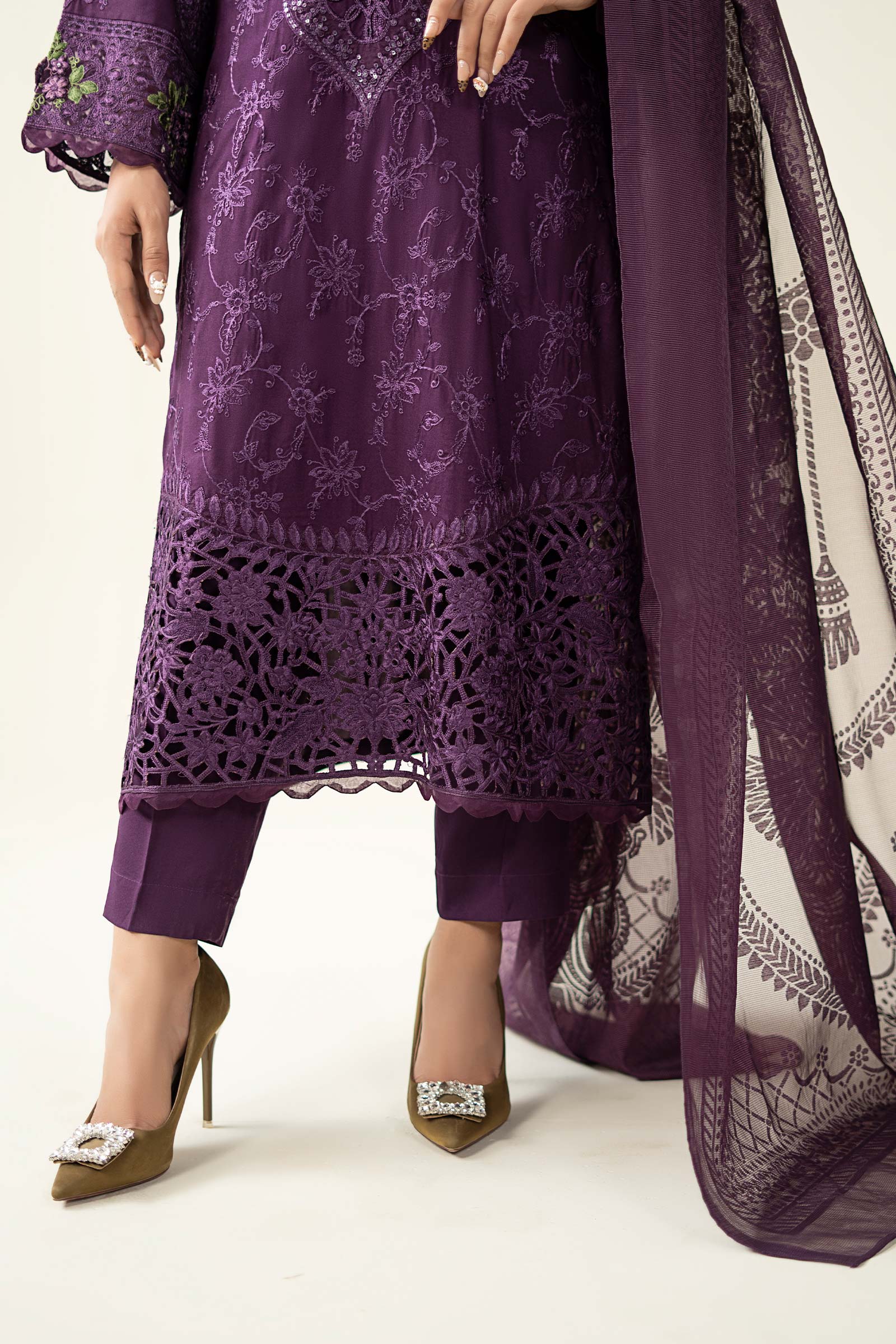 Maria B | Pre Fall 25 | Linen Suit- W25-74 - House Of Hania