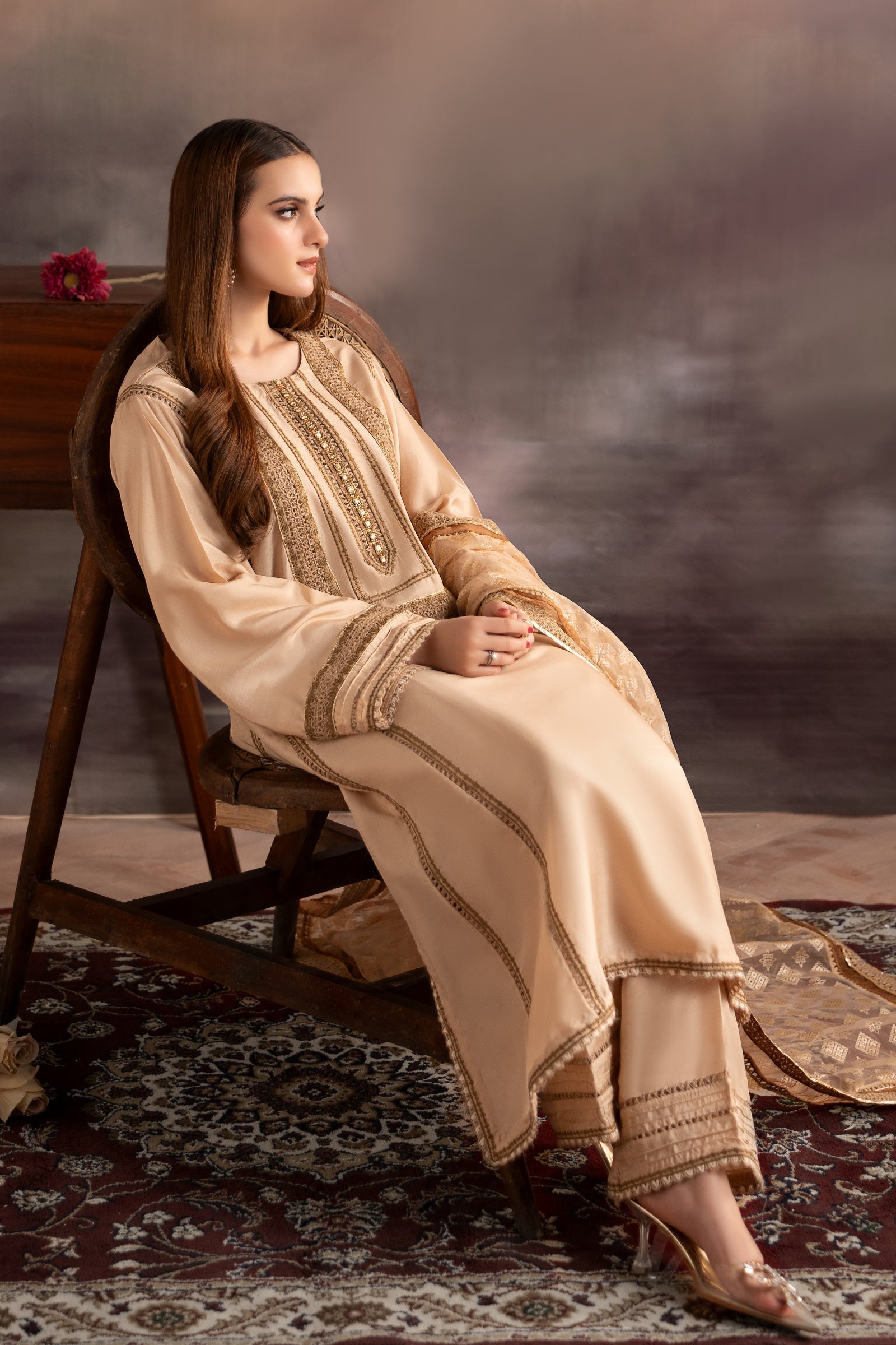 Maria B | Pre Fall 25 | MBS-W25-16-Skin - House Of Hania