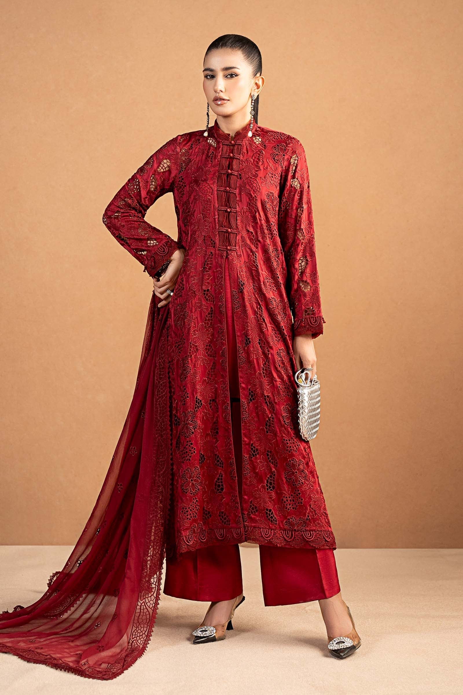 Maria B | Pre Fall 25 | MBS-W25-18-Red - House Of Hania