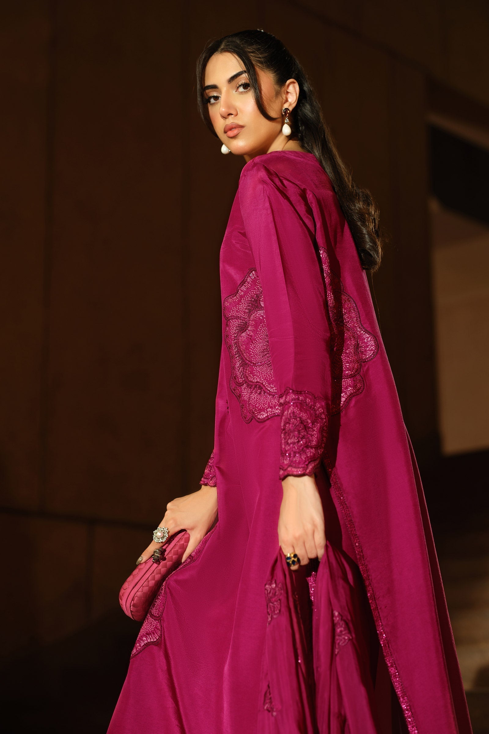 Maria B | Pre Fall 25 | MBS-W25-22-Shocking Pink - House Of Hania