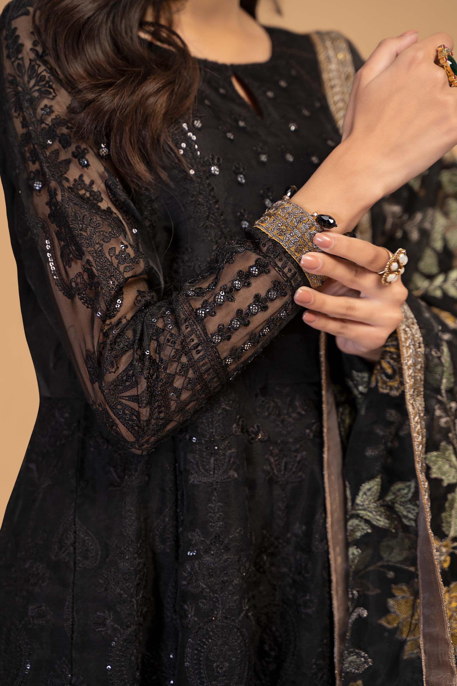 Maria B | Pre Fall 25 | Organza Frock 13 - House Of Hania