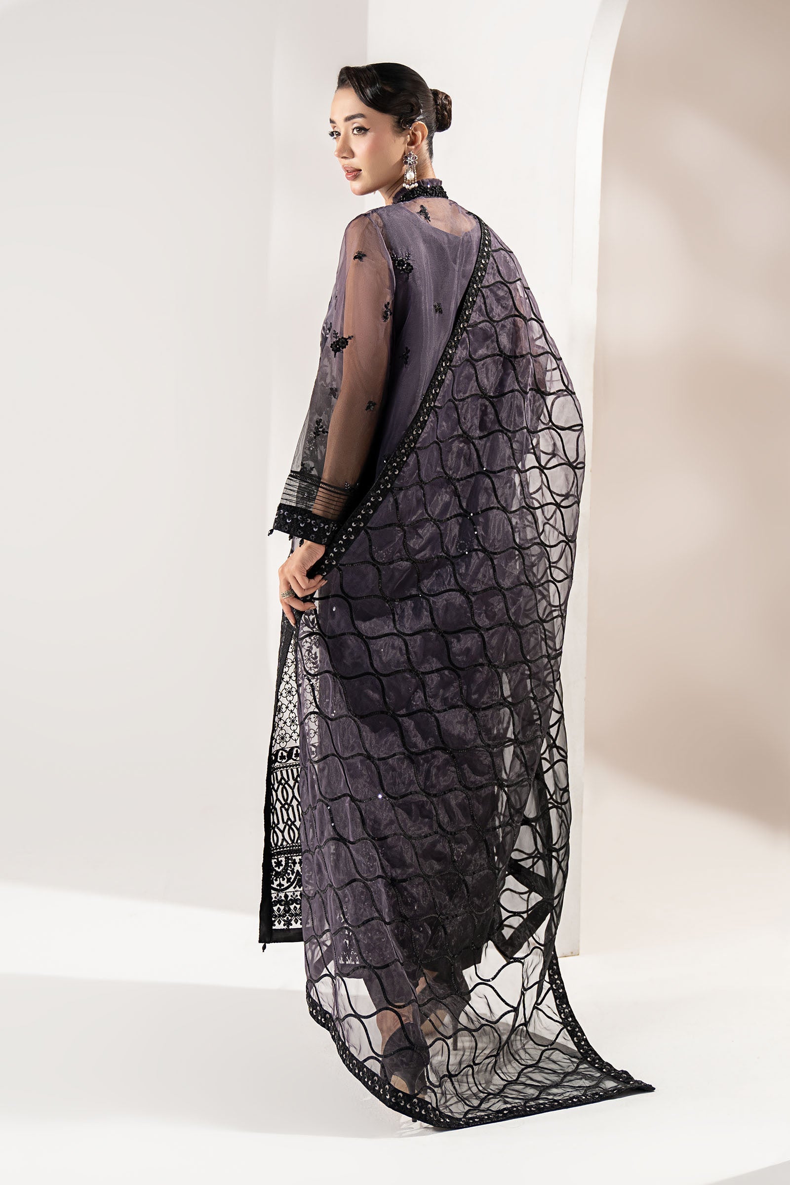 Maria B | Pre Fall 25 | Organza Suit-W25-34 - House Of Hania