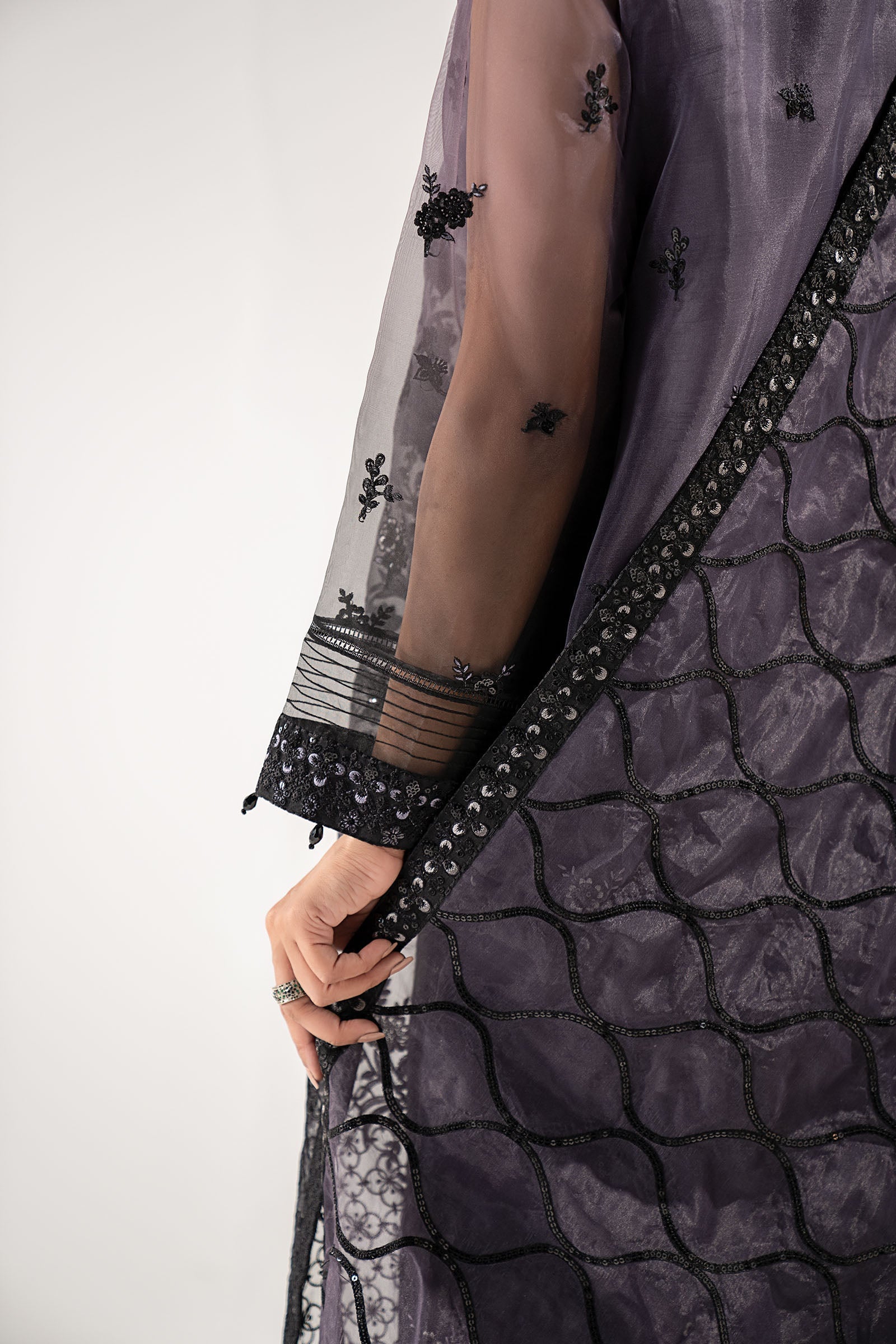 Maria B | Pre Fall 25 | Organza Suit-W25-34 - House Of Hania
