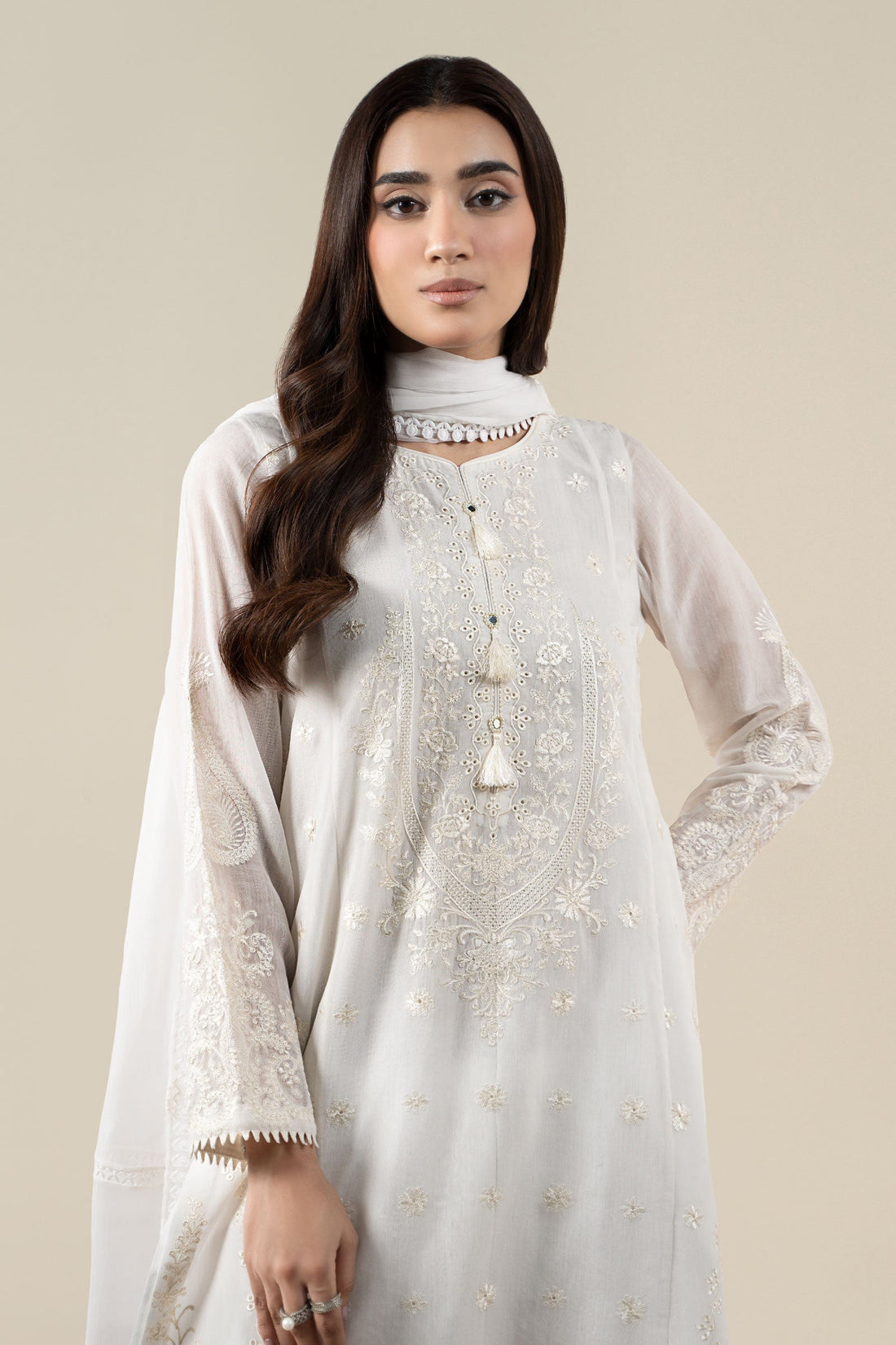 Maria B | Pre Fall 25 | Paper Cotton Suit 07 - House Of Hania