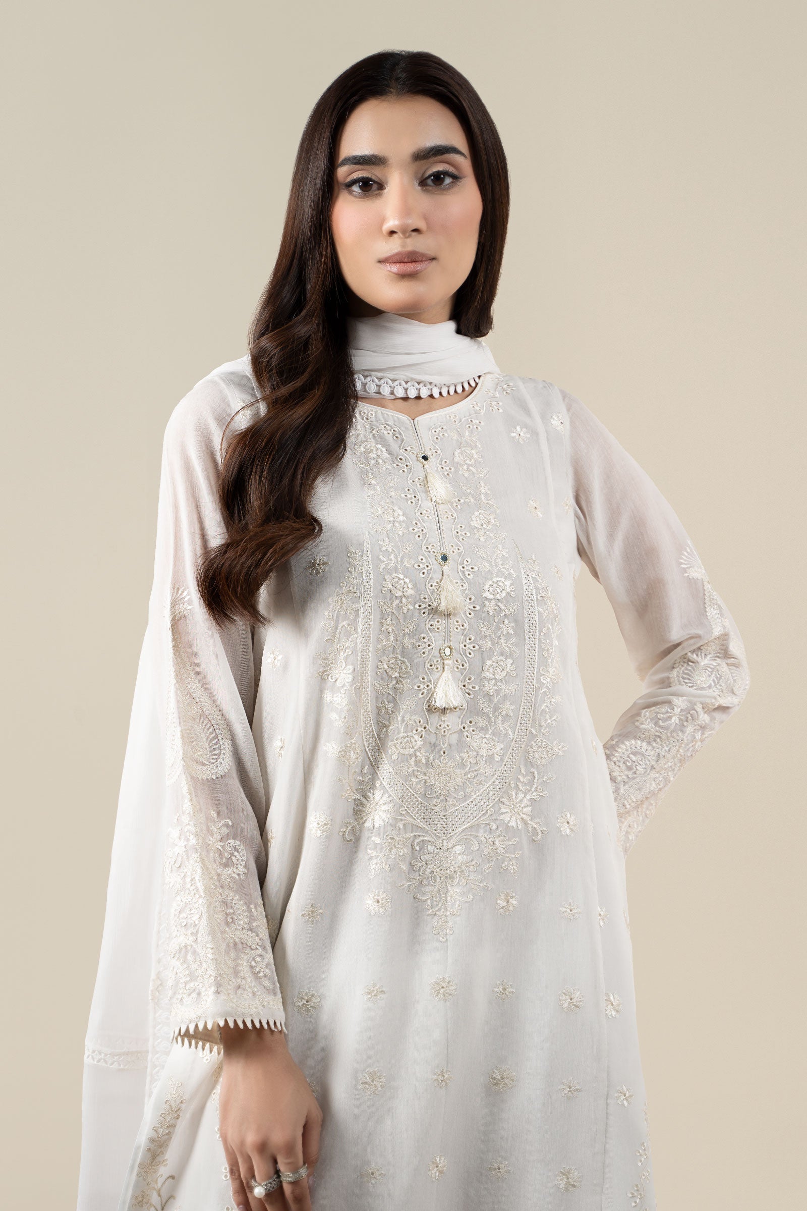 Maria B | Pre Fall 25 | Paper Cotton Suit 07 - House Of Hania
