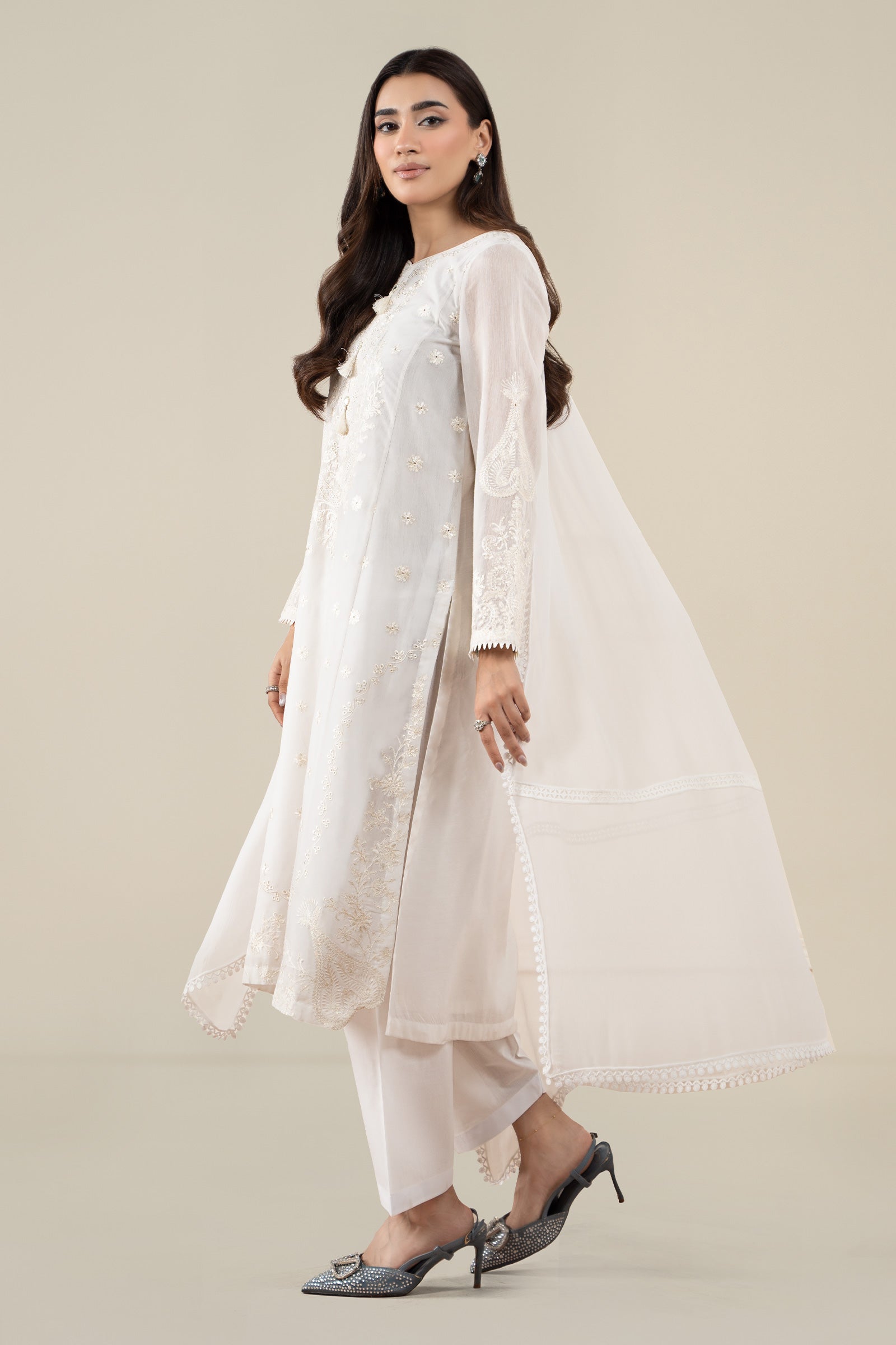 Maria B | Pre Fall 25 | Paper Cotton Suit 07 - House Of Hania