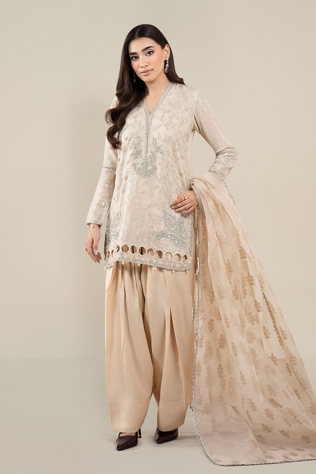 Maria B | Pre Fall 25 | Paper Cotton Suit 17 - House Of Hania