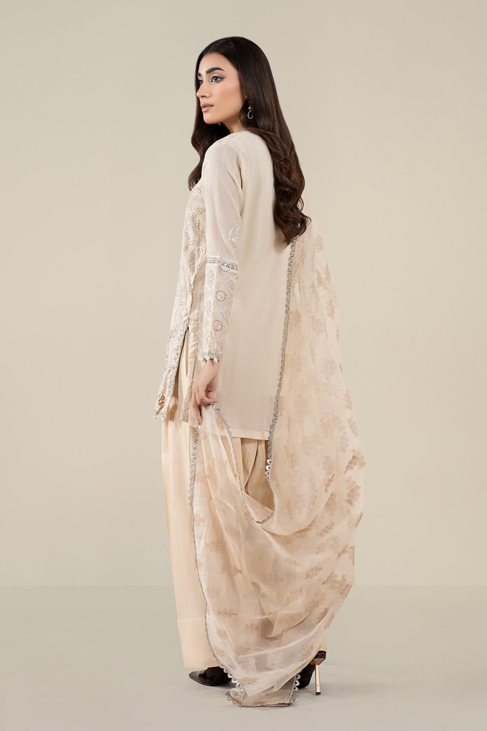 Maria B | Pre Fall 25 | Paper Cotton Suit 17 - House Of Hania