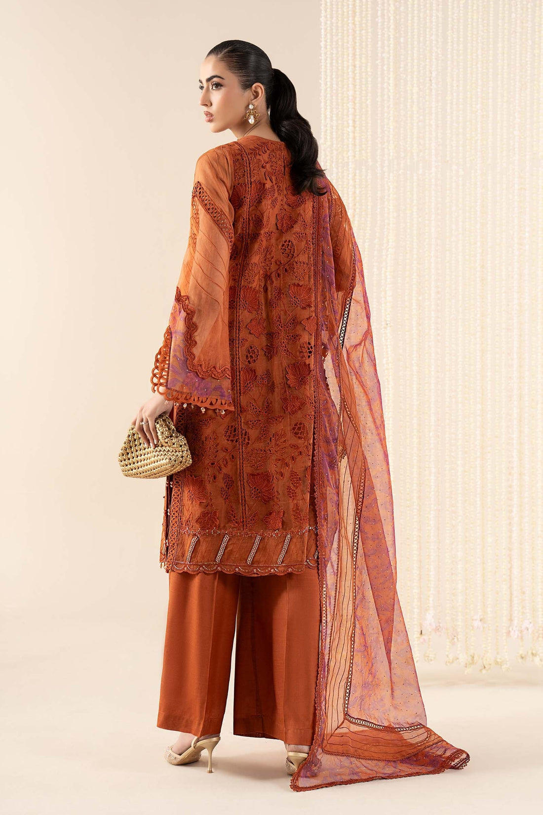 Maria B | Pre Fall 25 | SF-EA25-05-Mustard - House Of Hania