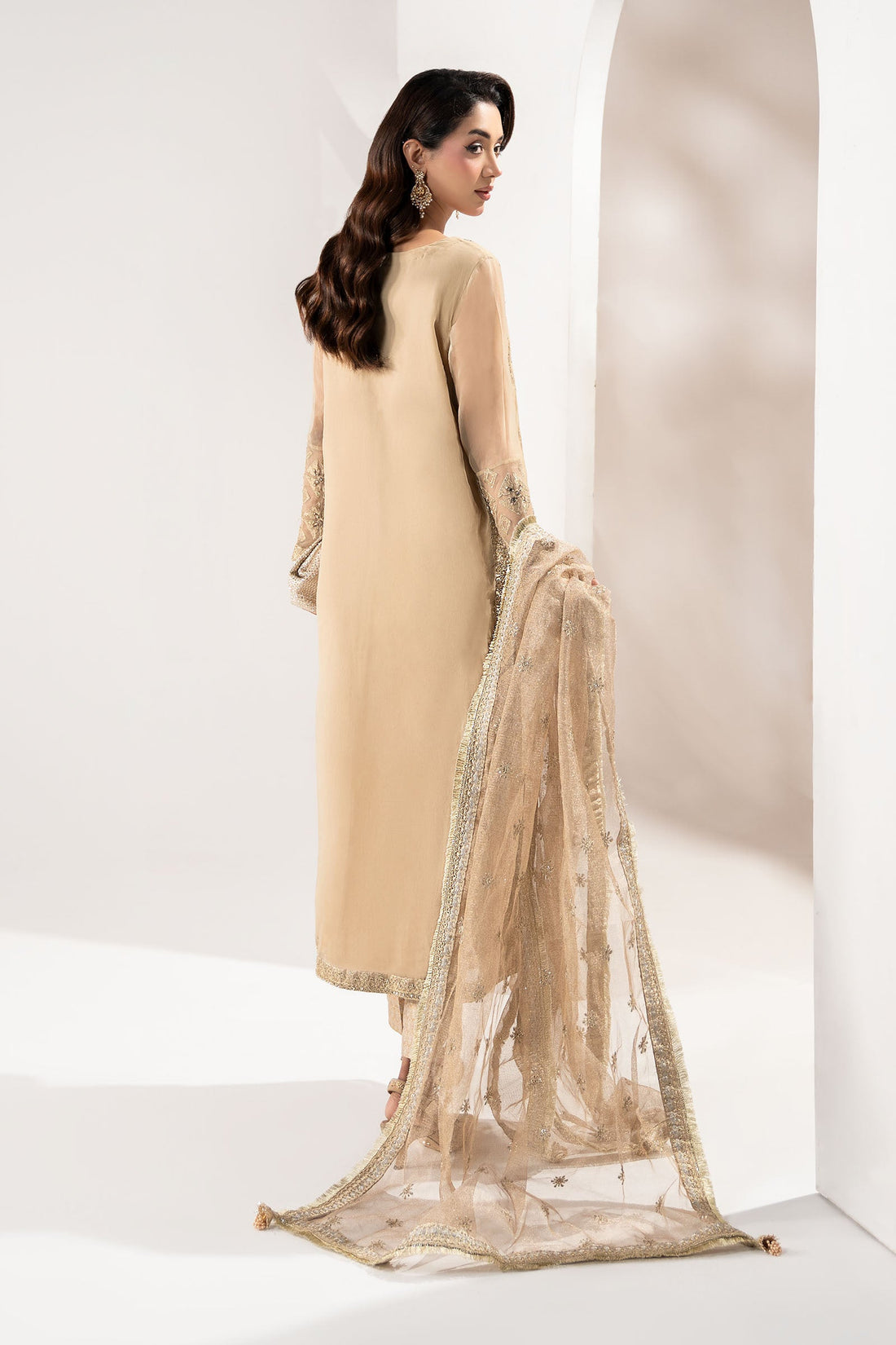 Maria B | Pre Fall 25 | SF-W24-31-BEIGE - House Of Hania