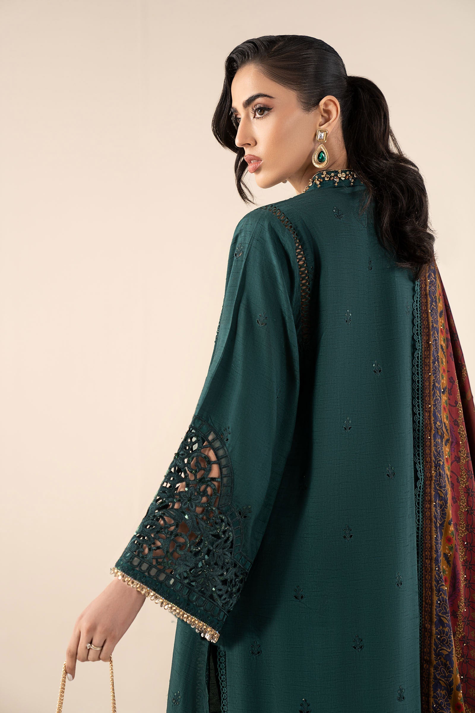Maria B | Pre Fall 25 | SF-W25-03-Teal - House Of Hania