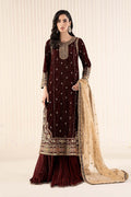 Maria B | Pre Fall 25 | SF-W25-09-Maroon - House Of Hania