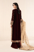 Maria B | Pre Fall 25 | SF-W25-09-Maroon - House Of Hania