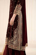 Maria B | Pre Fall 25 | SF-W25-09-Maroon - House Of Hania
