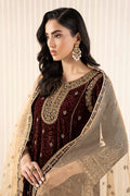 Maria B | Pre Fall 25 | SF-W25-09-Maroon - House Of Hania