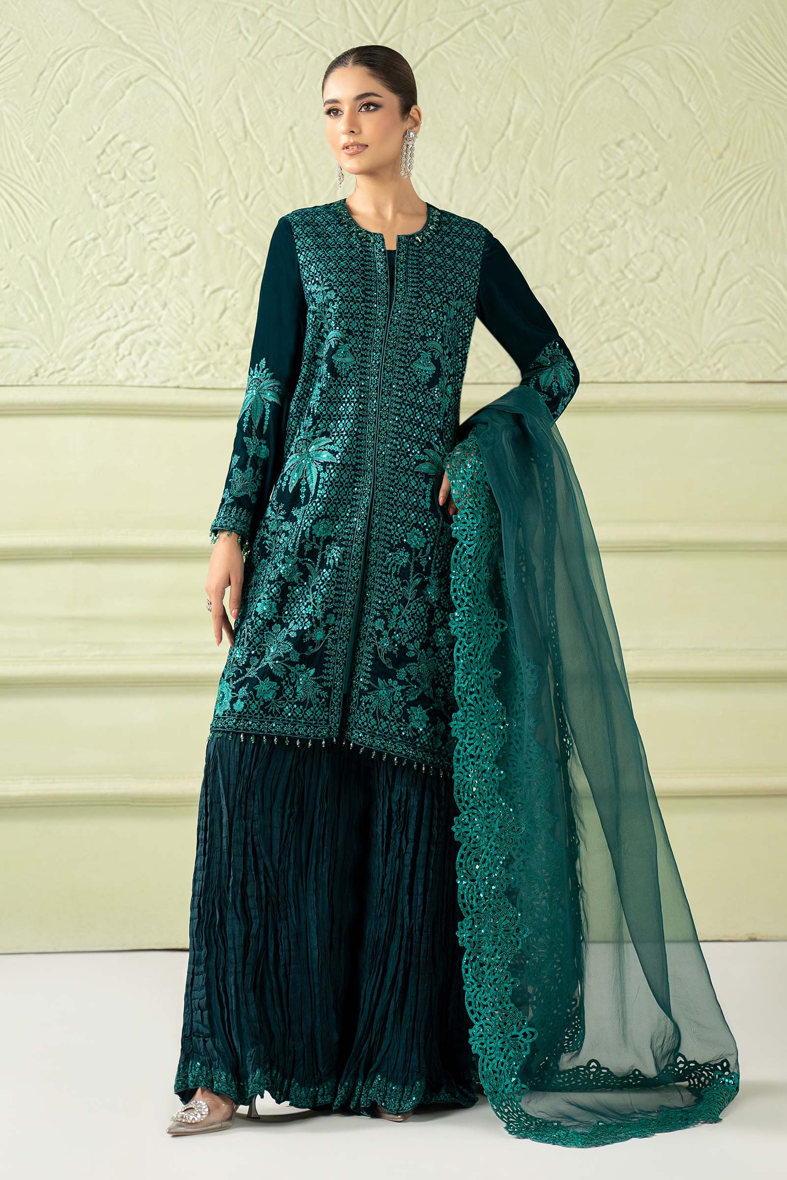 Maria B | Pre Fall 25 | SF-W25-12-Green - House Of Hania