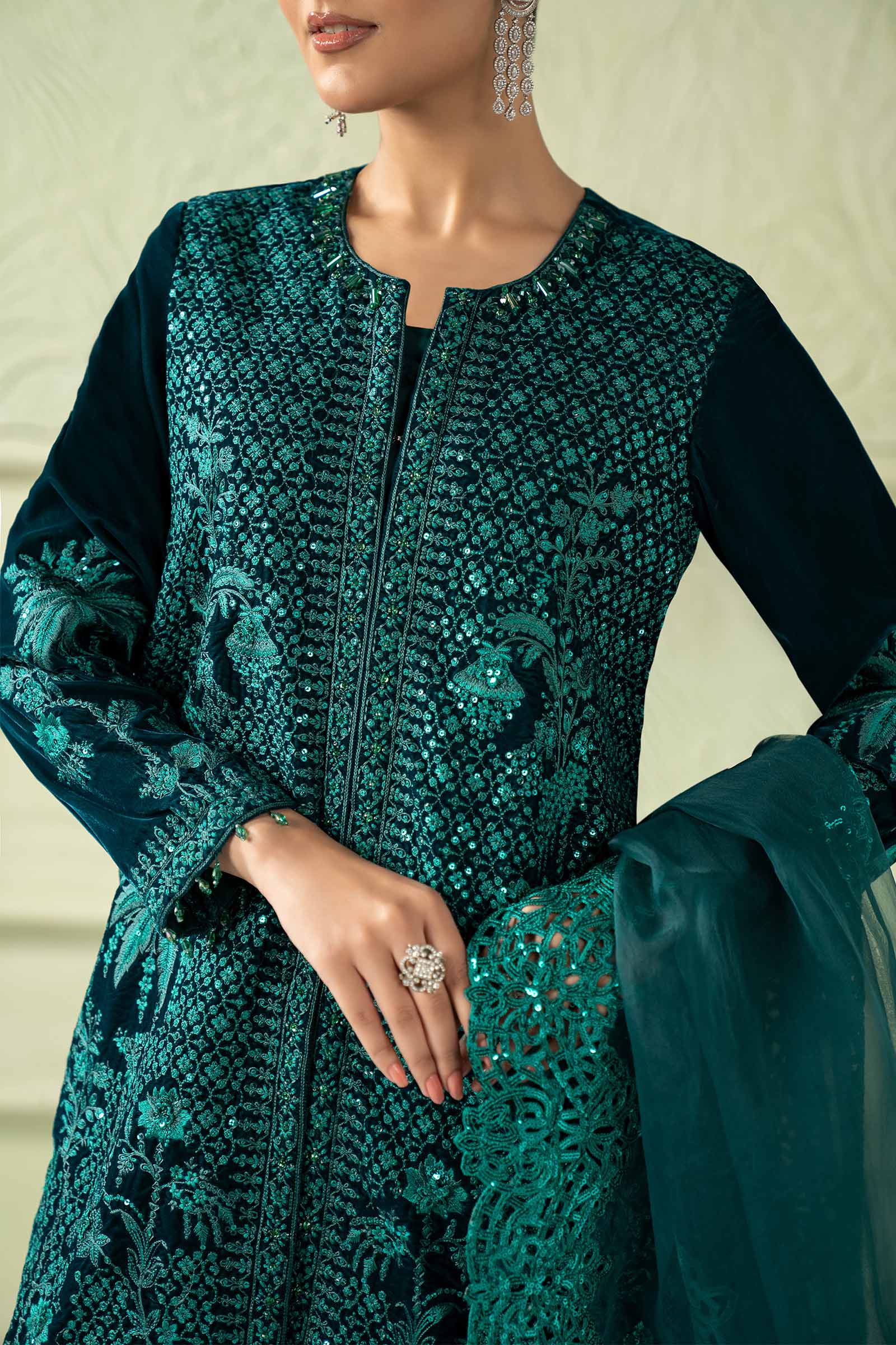Maria B | Pre Fall 25 | SF-W25-12-Green - House Of Hania
