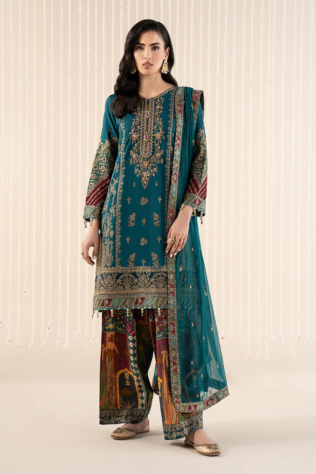 Maria B | Pre Fall 25 | SF-W25-16-Teal - House Of Hania