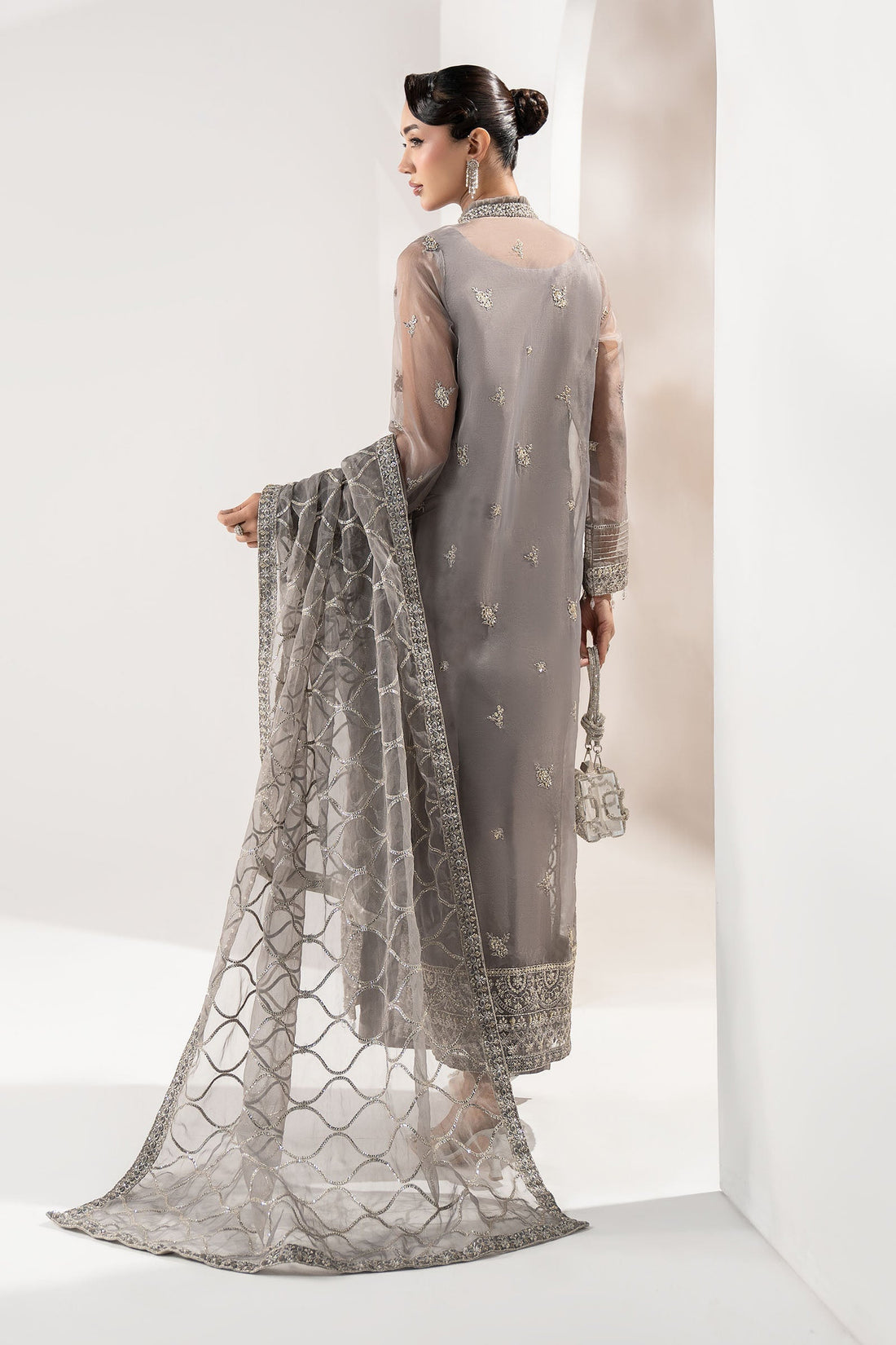 Maria B | Pre Fall 25 | SF-W25-34-Grey - House Of Hania