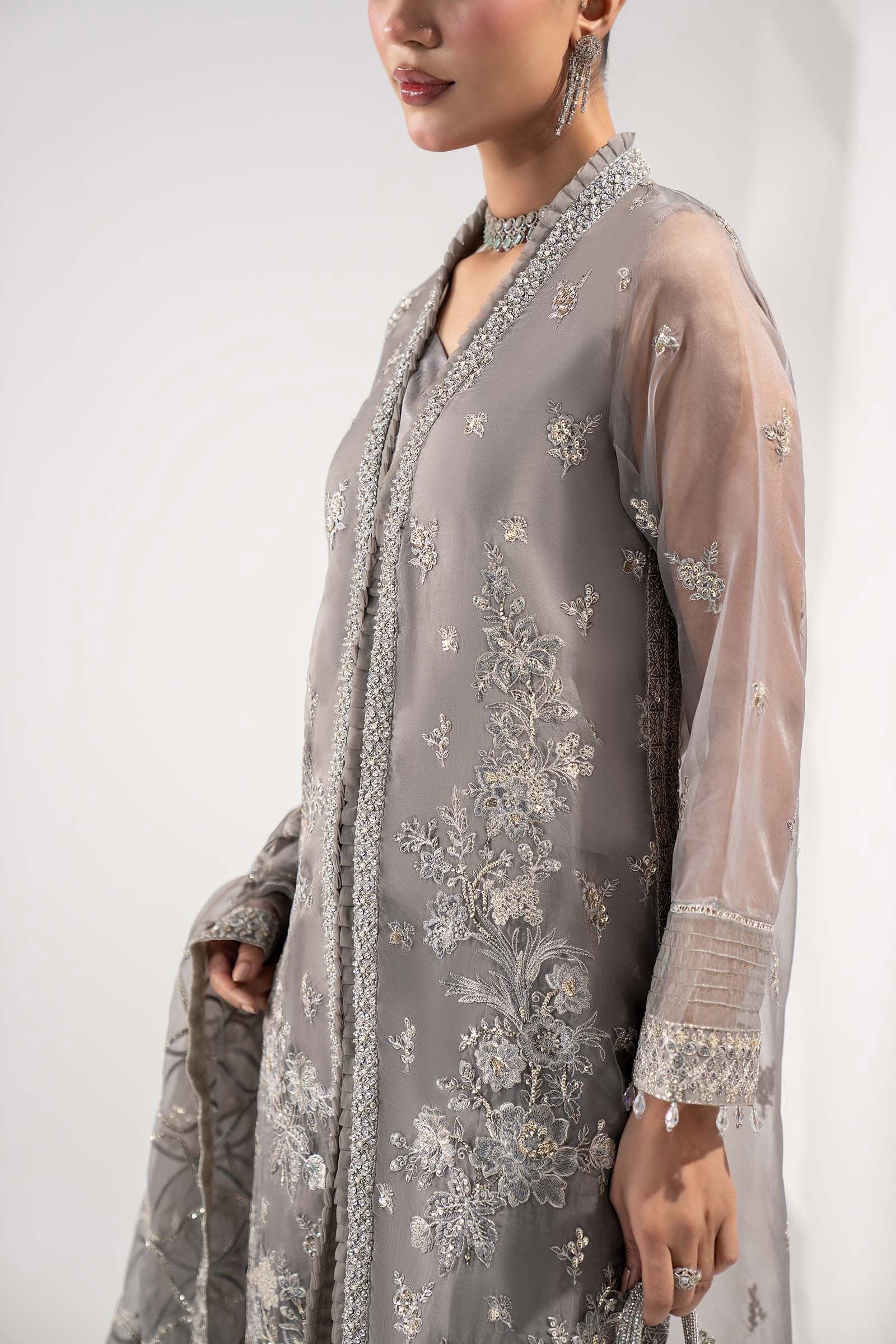 Maria B | Pre Fall 25 | SF-W25-34-Grey - House Of Hania
