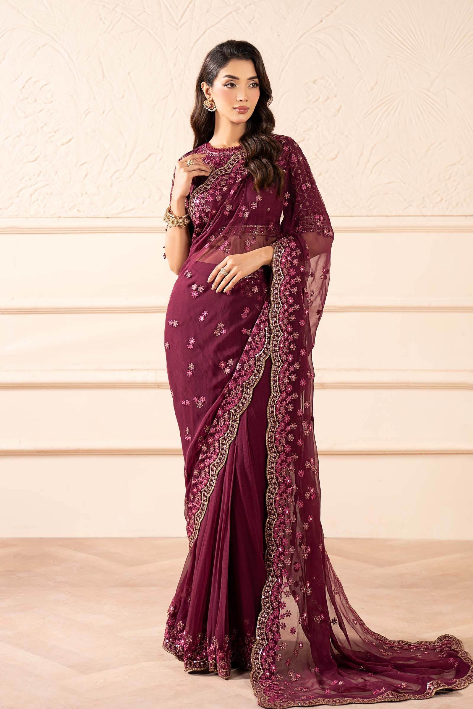 Maria B | Pre Fall 25 | SF-W25-36-Plum - House Of Hania