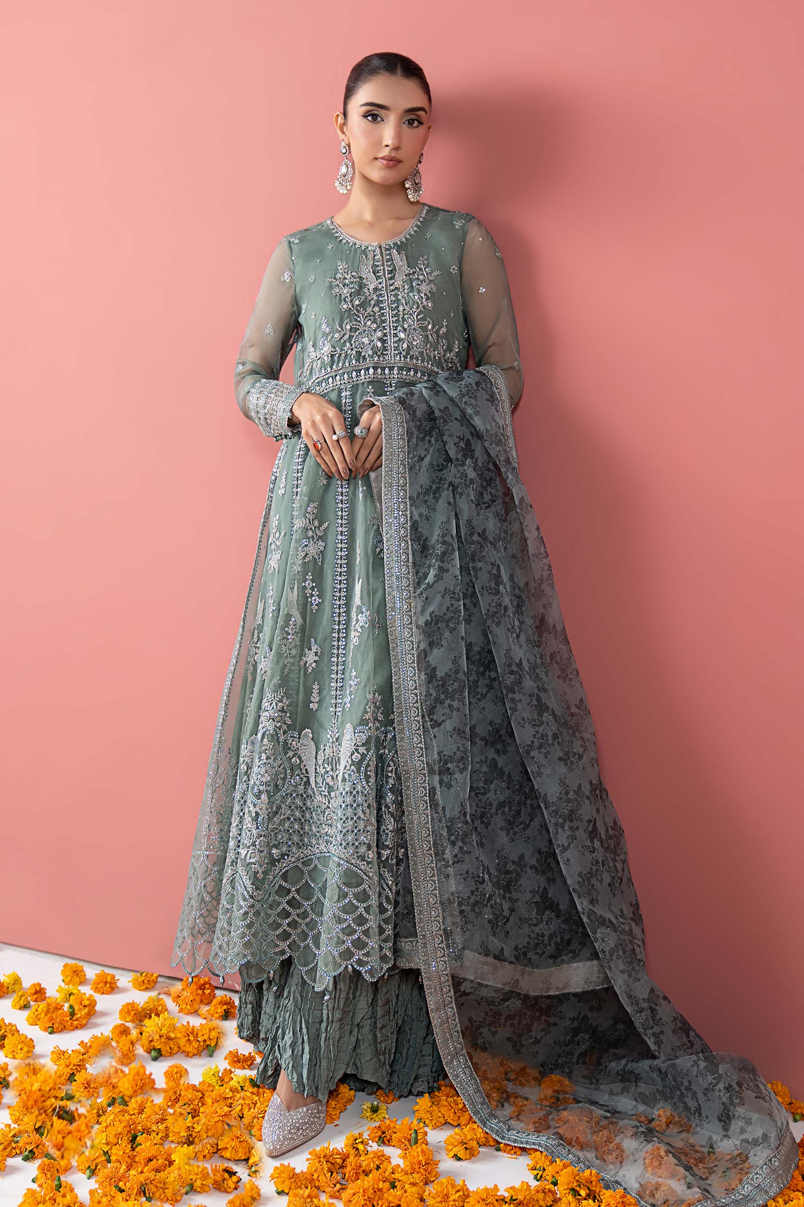 Maria B | Pre Fall 25 | SF-W25-38-Ice Blue - House Of Hania