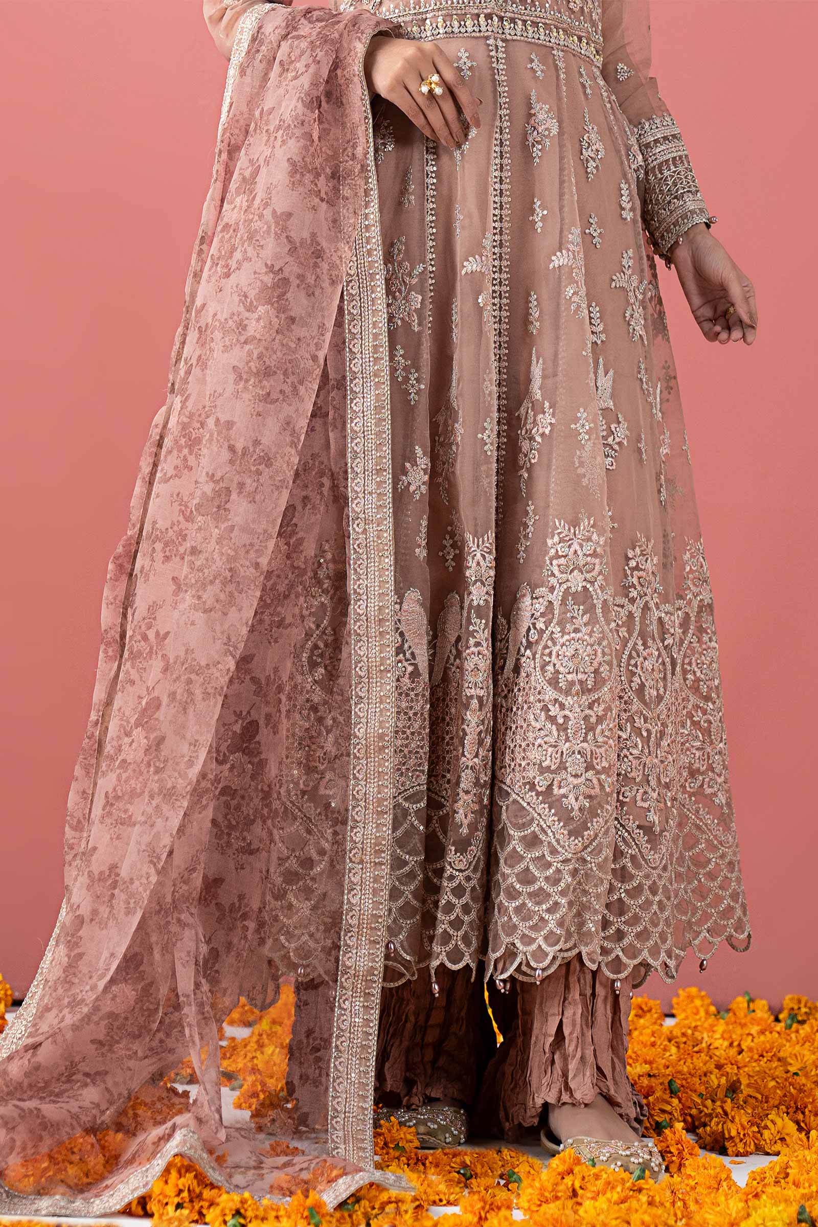 Maria B | Pre Fall 25 | SF-W25-38-Tea Pink - House Of Hania