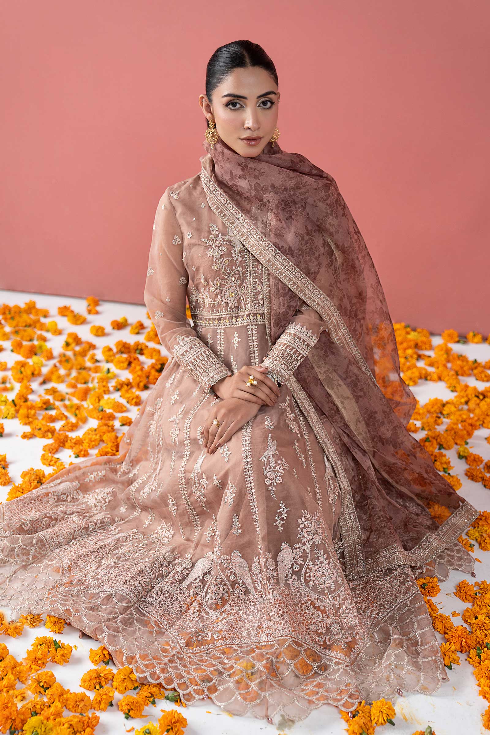 Maria B | Pre Fall 25 | SF-W25-38-Tea Pink - House Of Hania